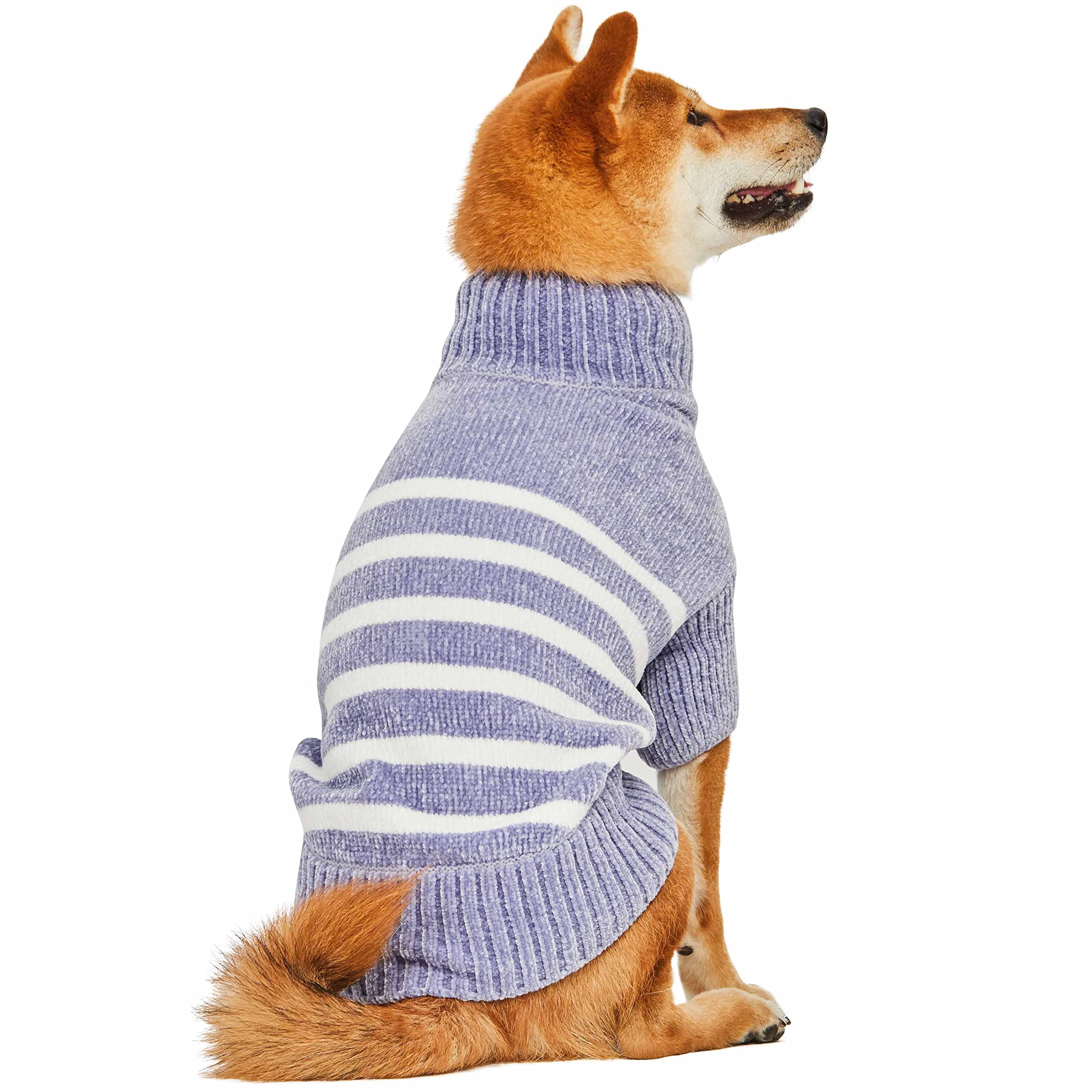 Blueberry Pet Ultra Soft Dog Sweater - Stonewash Blue Winter Coat for Small Dogs (10