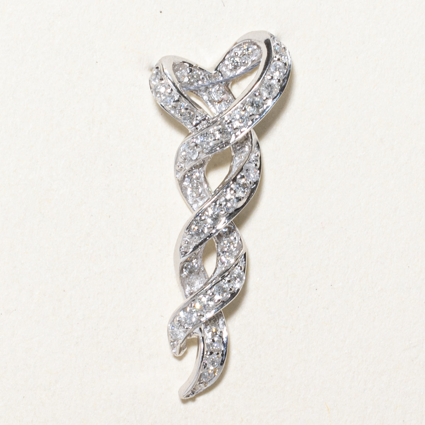0.50ctw Diamond Cross Over Drop Pendant Necklace - Elegant Dainty Jewelry for Women, Perfect for Weddings, Anniversaries & Everyday Wear