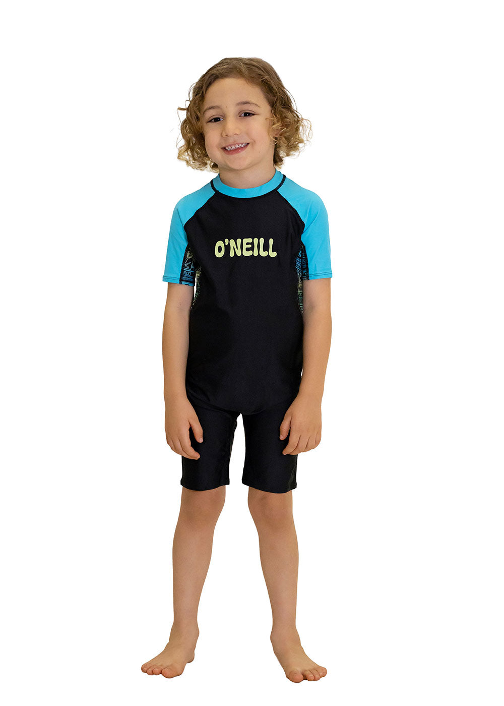 O'Neill Toddler Boys SPF 50+ Sun Protection Long Sleeve Rash Guard Swim Shirt - UV Protective Swimwear for Beach, Pool & Water Play
