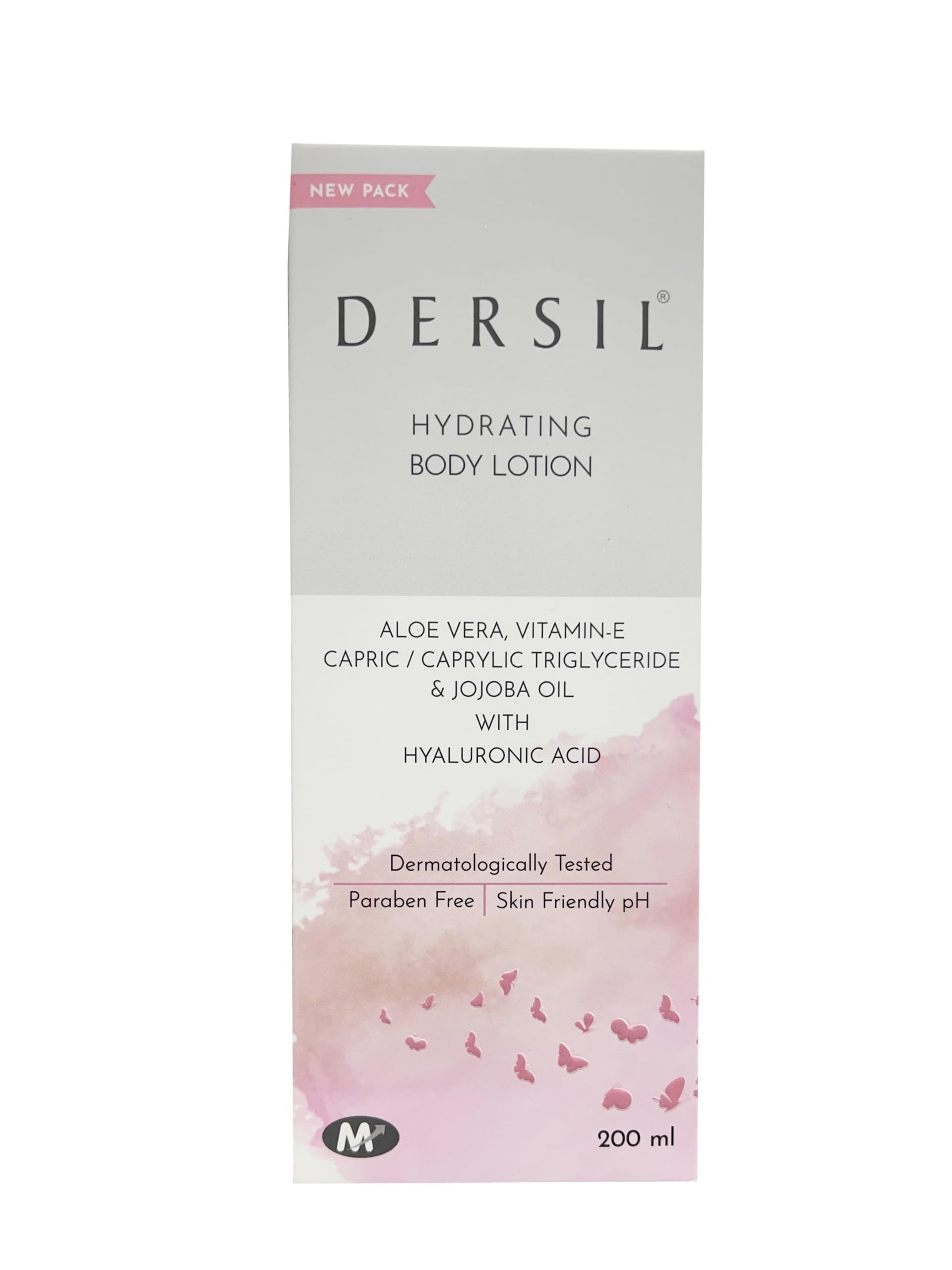 DERSIL Hydrating Body Lotion 200ml - Deep Moisturizing & Nourishing Dry Skin Care for Women & Men - Perfect for Daily Use, After Shower & Before Bed