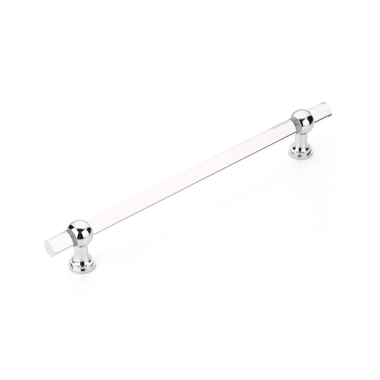 Lucite and Polished Chrome Cabinet Knobs & Drawer Pulls - Modern Kitchen & Bathroom Hardware for Cabinets, Dressers, and Furniture (Set of 10) - Perfect for Home Renovation and DIY Projects