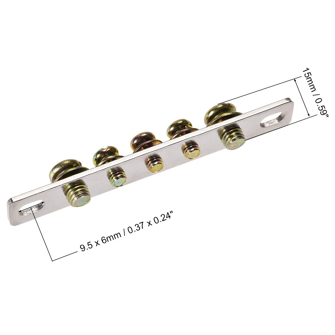 uxcell 5-Position Terminal Block Connector Bar - Straight Electric Barrier Strip with Ground Wire for Electrical Wiring & DIY Projects | Perfect for Home, Industrial & Automotive Applications