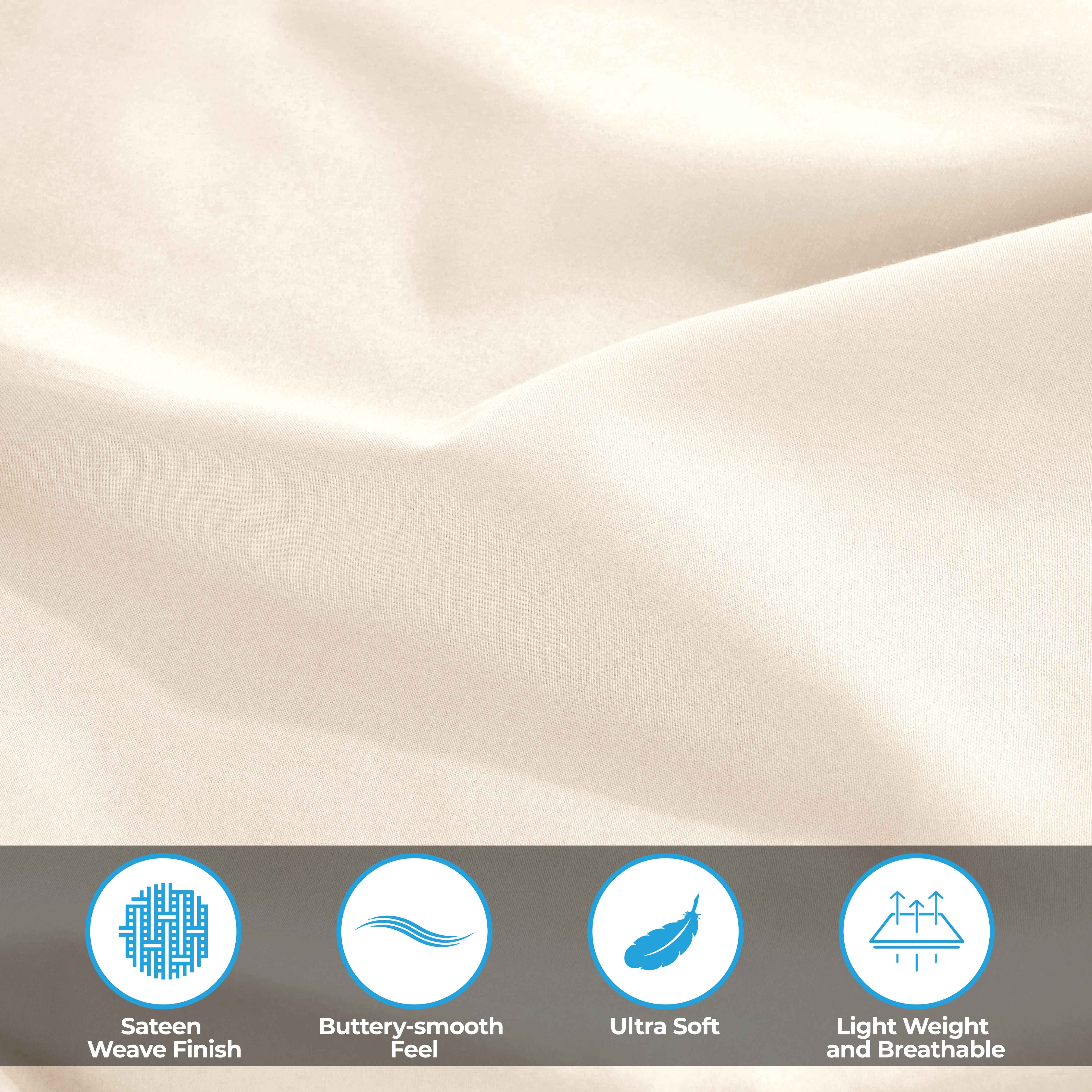 Premium 400 Thread Count Egyptian Cotton Bed Sheet Set - Soft, Breathable & Durable for Ultimate Comfort - Perfect for Luxury Bedrooms & Hotels