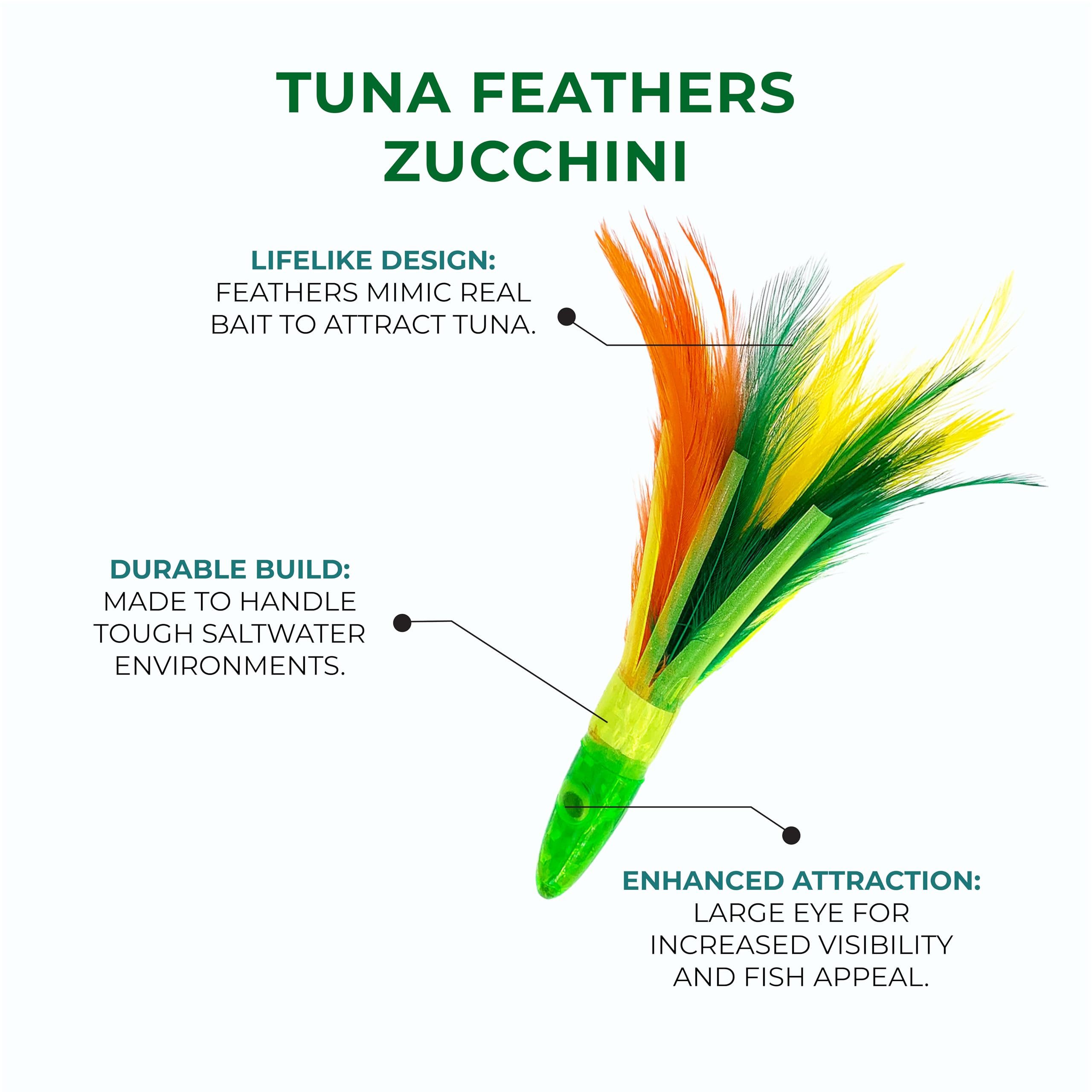 Premium Tuna Fishing Lures Kit - 6-Piece Saltwater Offshore Fishing Gear Set with Cedar Plugs, Jet Head Lures, Tuna Feathers & Durable Tackle Bag | Perfect for Deep Sea Tuna Fishing, Charter Trips & Sport Fishing Adventures