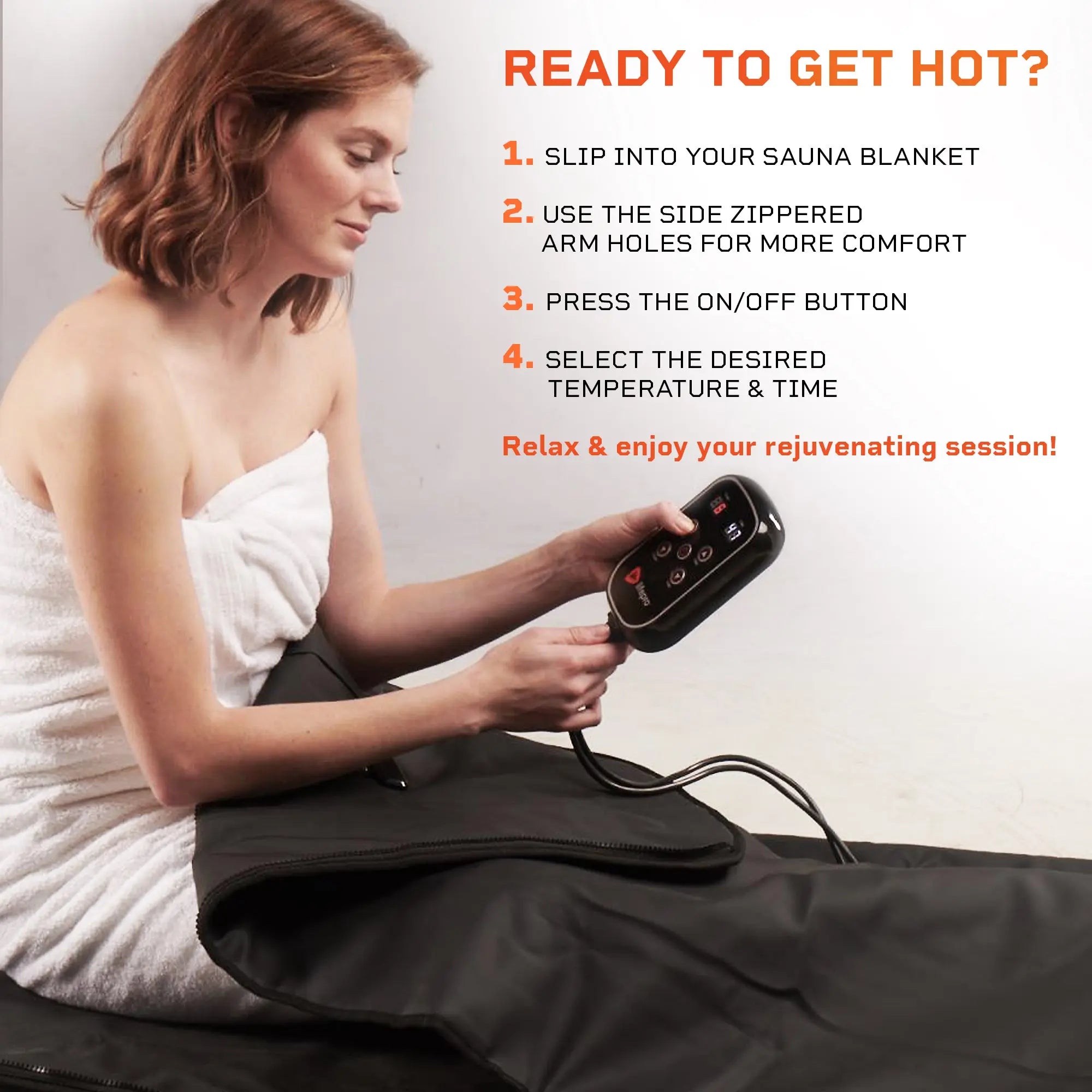RejuvaWrap™ X Infrared Sauna Blanket for Weight Loss & Detox - Portable Home Spa Therapy for Relaxation & Pain Relief - Perfect for Post-Workout Recovery & Stress Relief