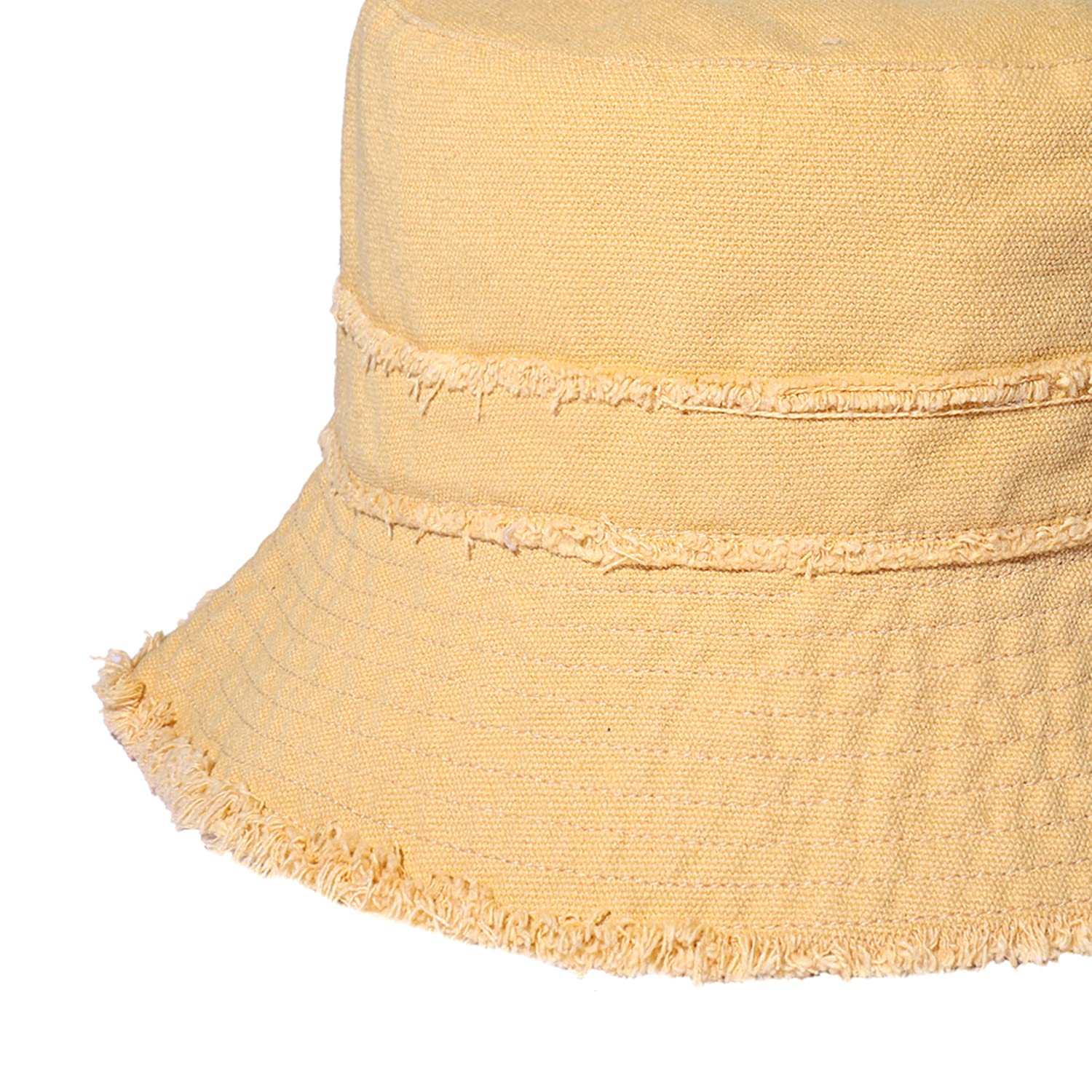 Stylish Frayed Bucket Hats for Women - Breathable Cotton Wide Brim Sun Hat with Foldable Design - Perfect for Beach, Summer Outdoor Activities & Travel