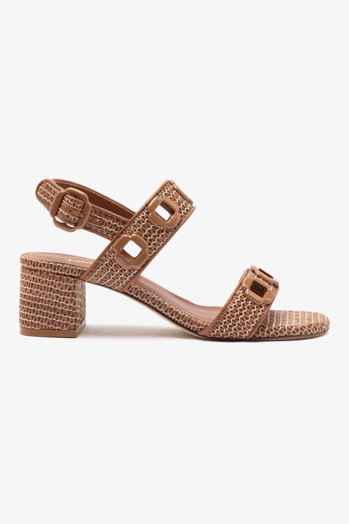 Milan Sandal in Caramel Wave Raffia - Comfortable Women's Summer Sandals for Beach, Vacation, and Casual Outings