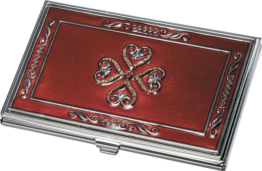 Visol Crystal Business Card Holder for Women - Elegant Office Gift