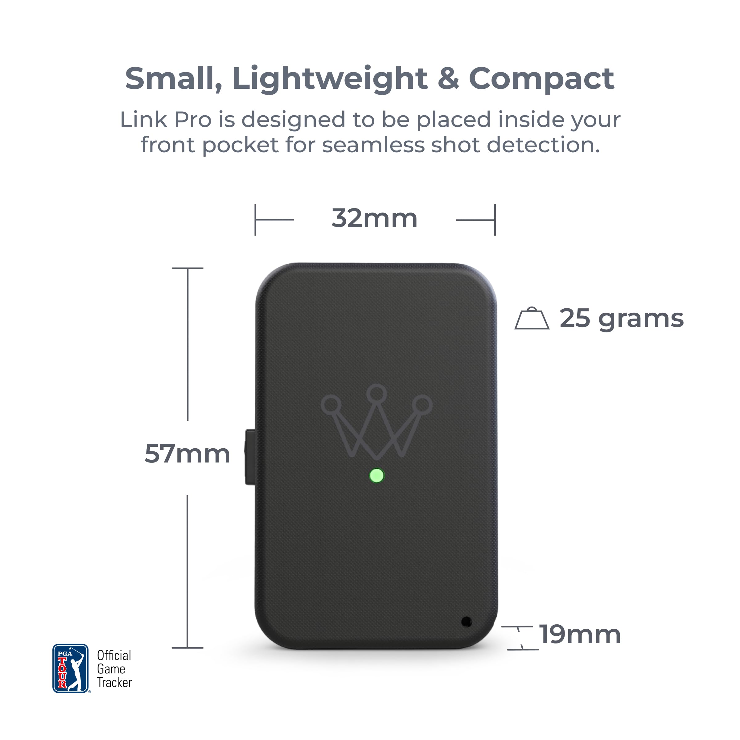 Arccos Link - Wireless Golf Swing Tracker | Phone-Free Golf Performance Monitor | Compatible with Arccos Smart Sensors & Smart Grips | Perfect for On-Course Game Analysis & Practice Sessions
