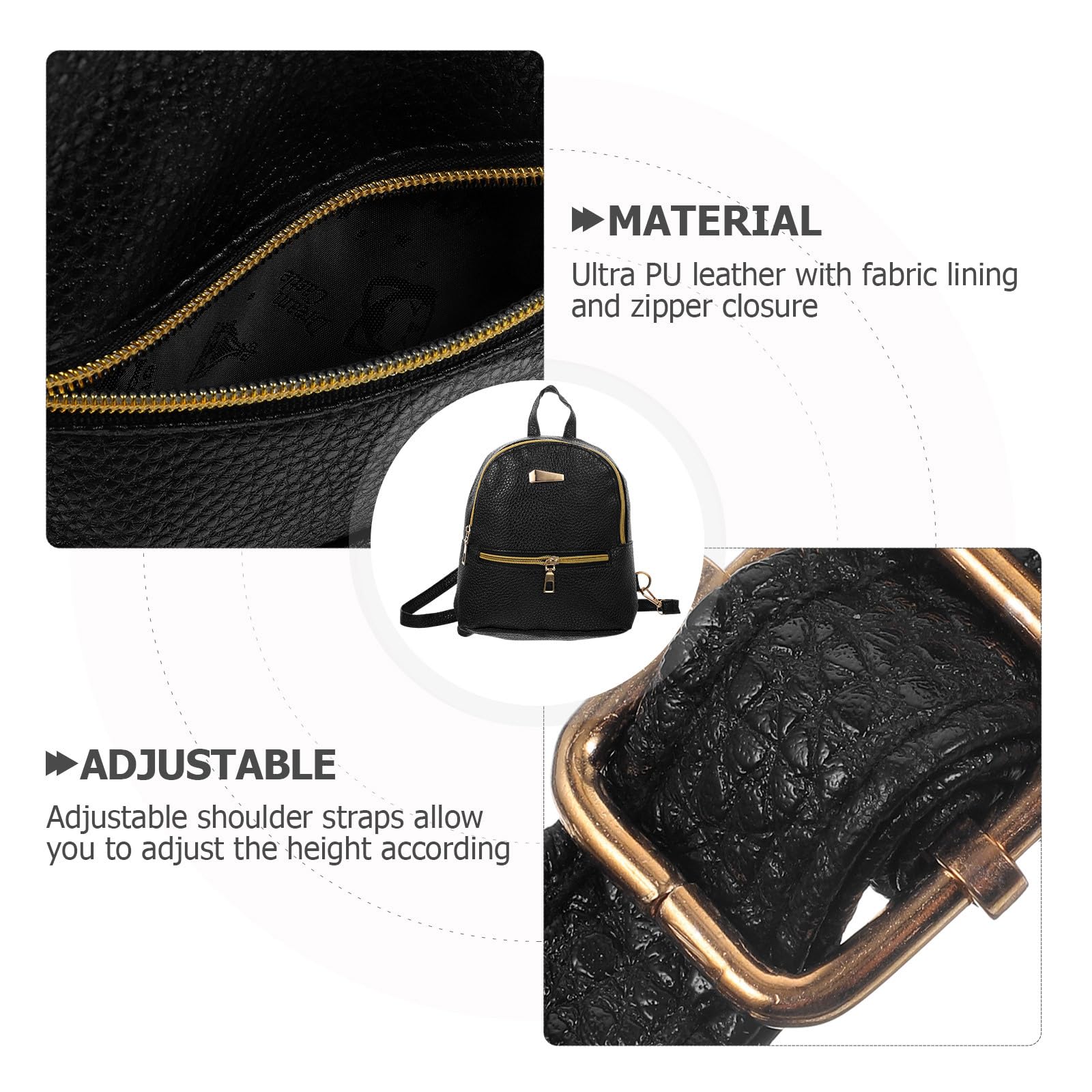 VALICLUD Women's Fashion Backpack - Stylish Mini Travel Handbag & School Daypack for Girls & Teens, Lightweight Durable Water-Resistant (Black) - Perfect for College, Work, Travel & Daily Commute