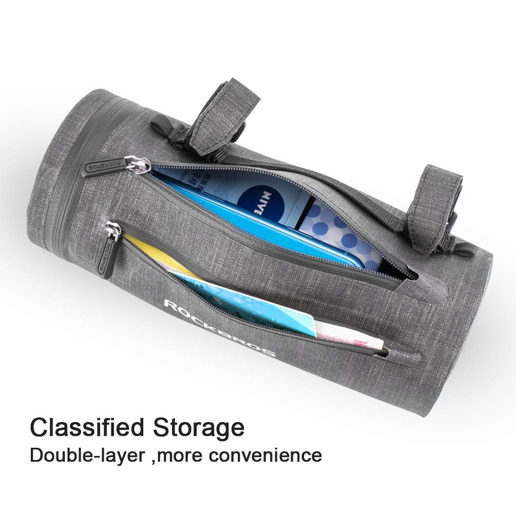 ROCKBROS Waterproof Bike Handlebar Bag - Large Capacity Front Frame Storage Pack for Road & MTB Mountain Bikes | Commuter Shoulder Bag | Perfect for Cycling, Hiking & Outdoor Adventures