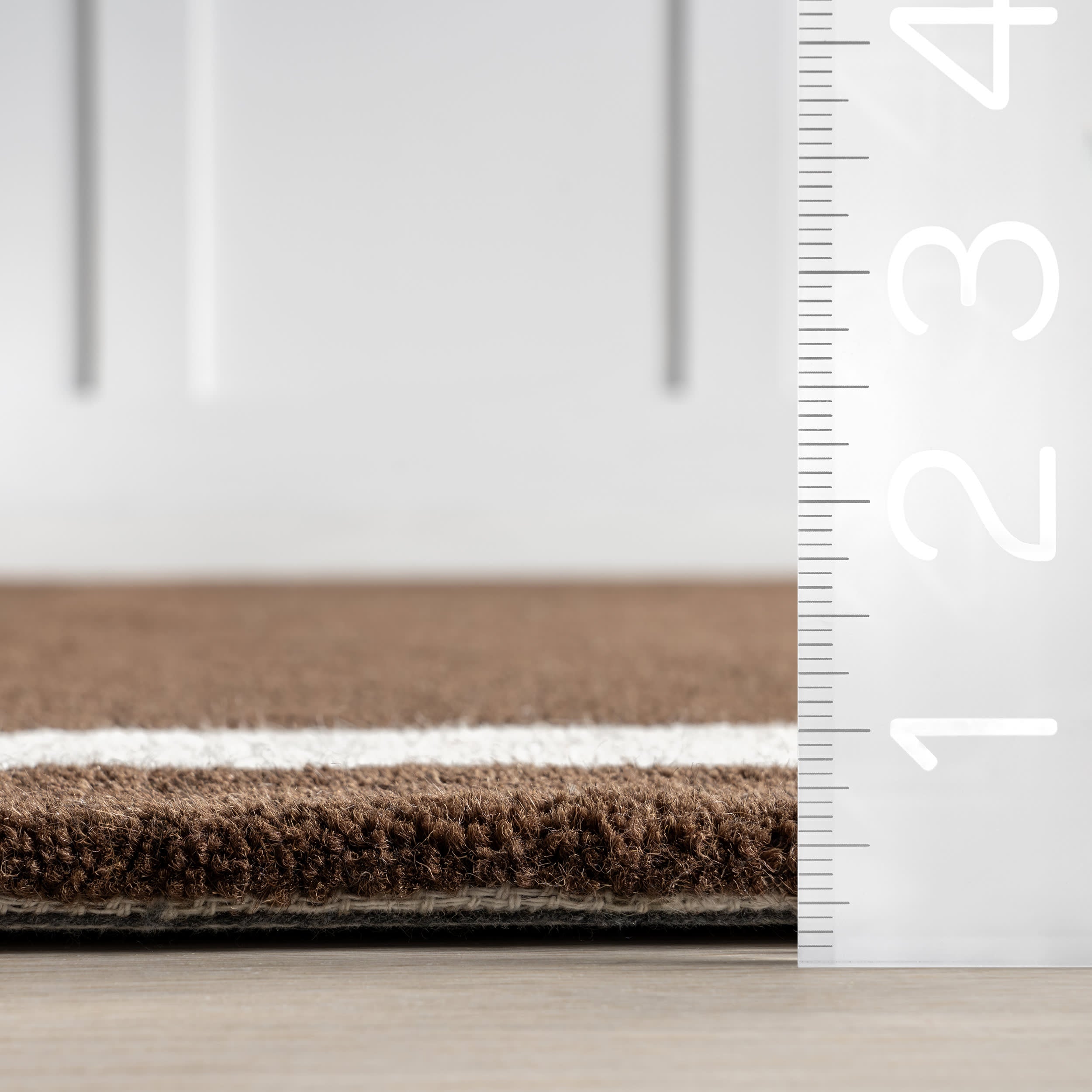 Grace Bordered Wool Rug - Soft & Durable Brown Area Rug for Living Room, Bedroom, or Home Decor