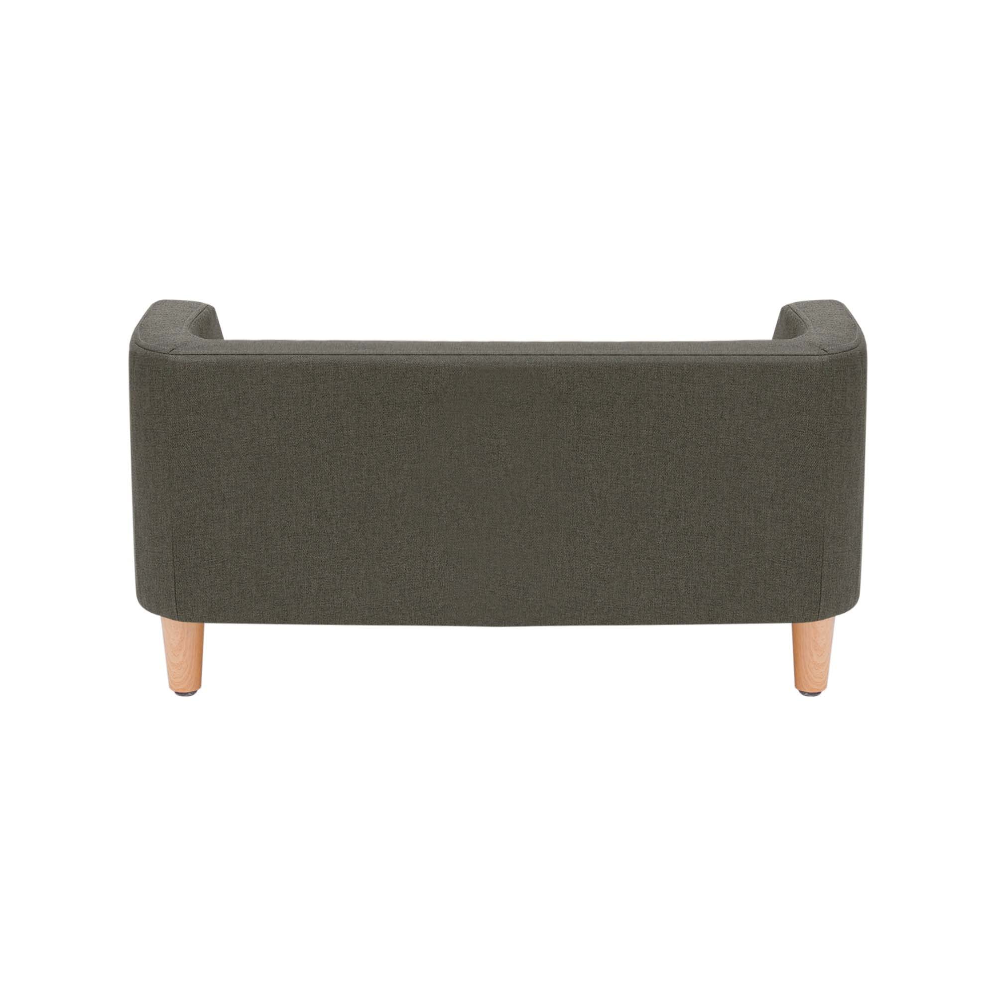 Teamson Pets Bennett 32 Inch Raised Dog Bed with Removable Washable Cushion - Gray Heathered Linen Sofa Style Pet Bed for Cats & Small/Medium Dogs - Perfect for Living Room, Bedroom or Pet Nursery