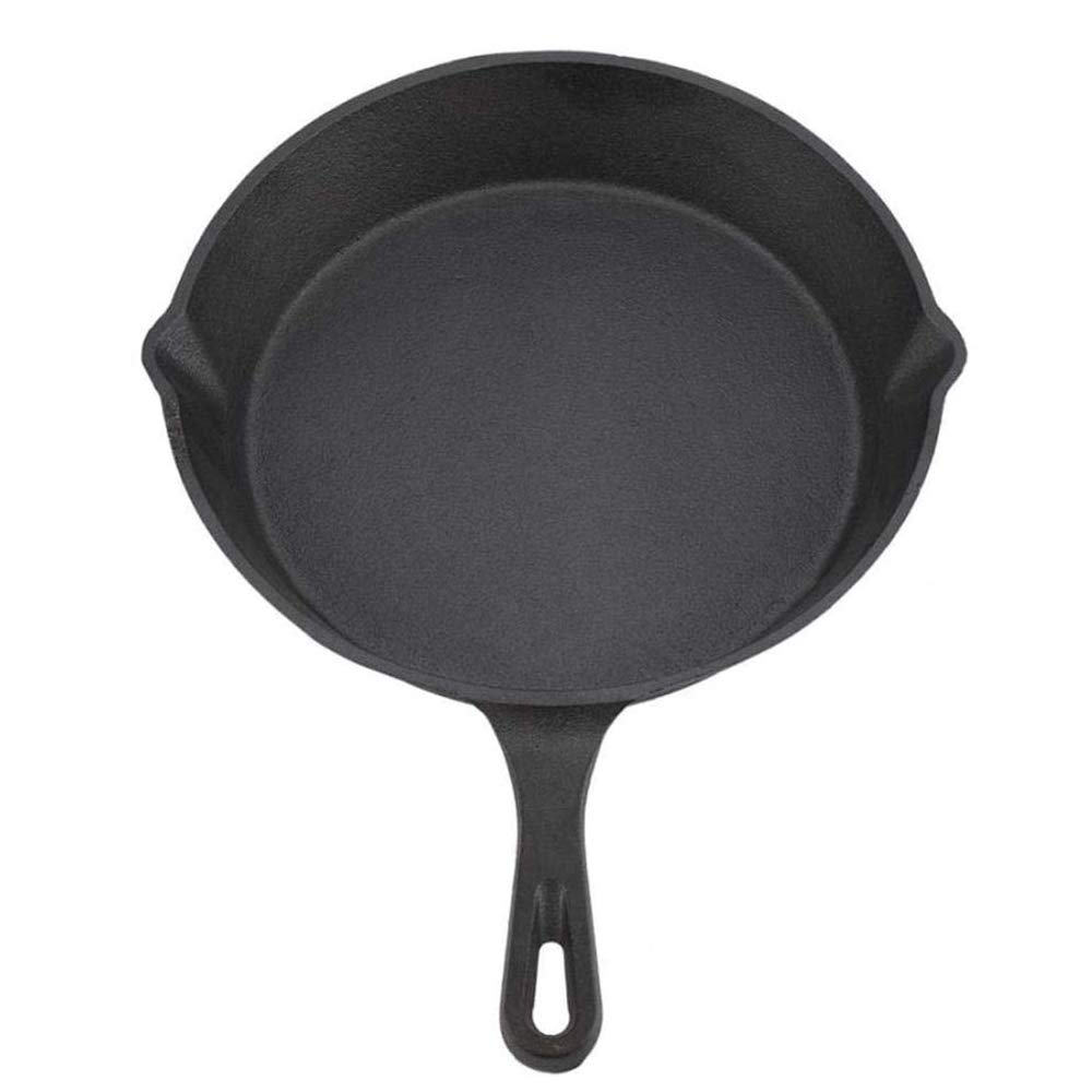 Premium Pre-Seasoned Cast Iron Skillet Set (6.3/7.9/9.8 Inch) - Heavy Duty Frying Pan for Oven, Broiler & Grill - Restaurant Quality Deep Fryer & Cookware for Indoor/Outdoor Cooking - Perfect for Camping, BBQ & Home Kitchen Use (20cm)