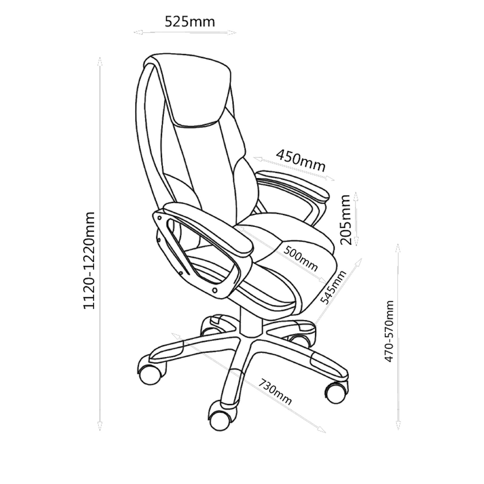Tauris Legacy Ergonomic Office Chair with Padded Fixed Armrests - Black | Comfortable Support for Long Work Hours, Home Office & Gaming Setup
