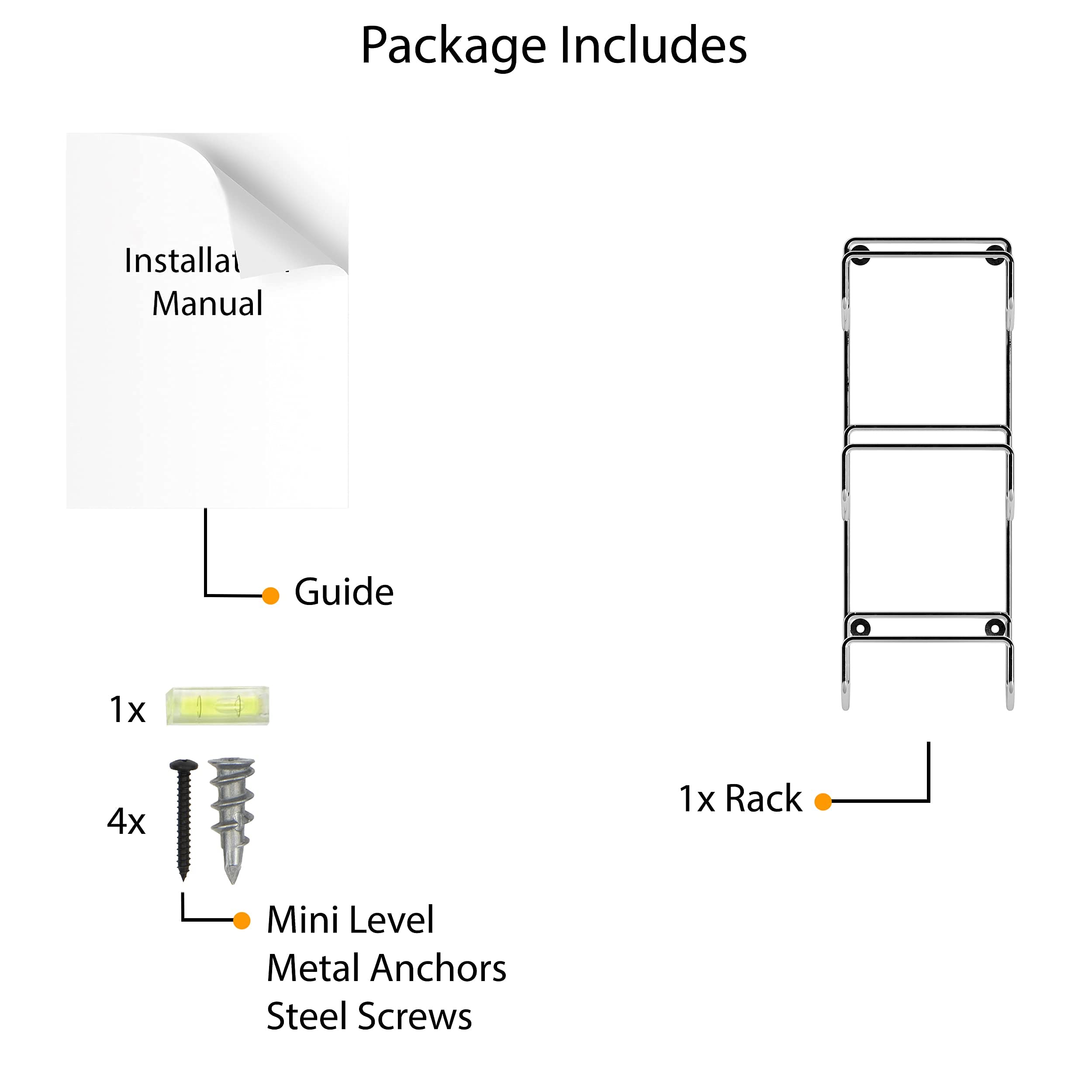 Wall Mounted Bathroom Towel Rack Organizer - 3 Section Chrome Towel Holder for Bath & Hand Towels | Space Saving Bathroom Storage Solution for Small Spaces & Apartment Living