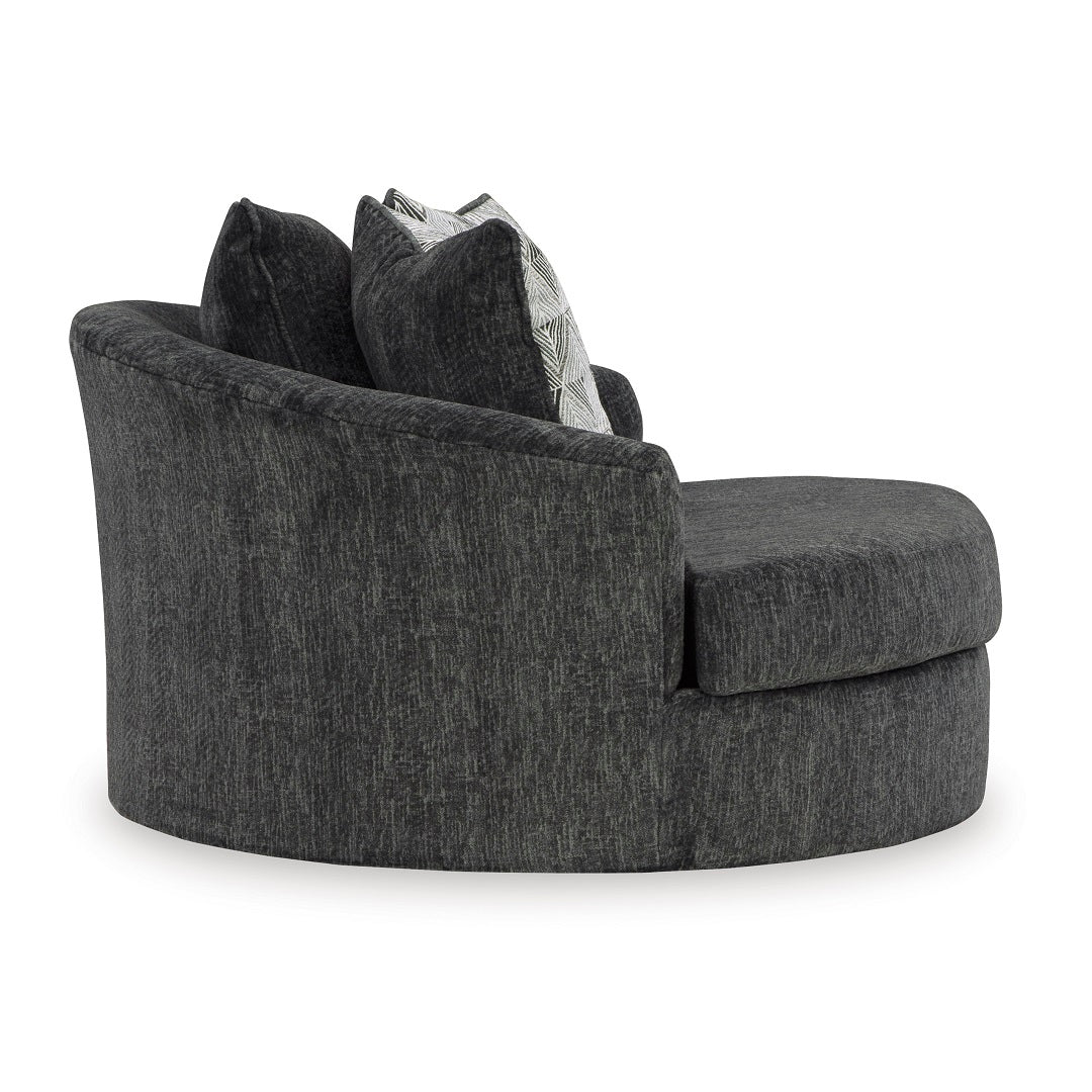 Biddeford Oversized Swivel Accent Chair - Modern Upholstered Lounge Chair with 360° Rotation, Comfortable Reading Chair for Living Room, Bedroom, Office & Study