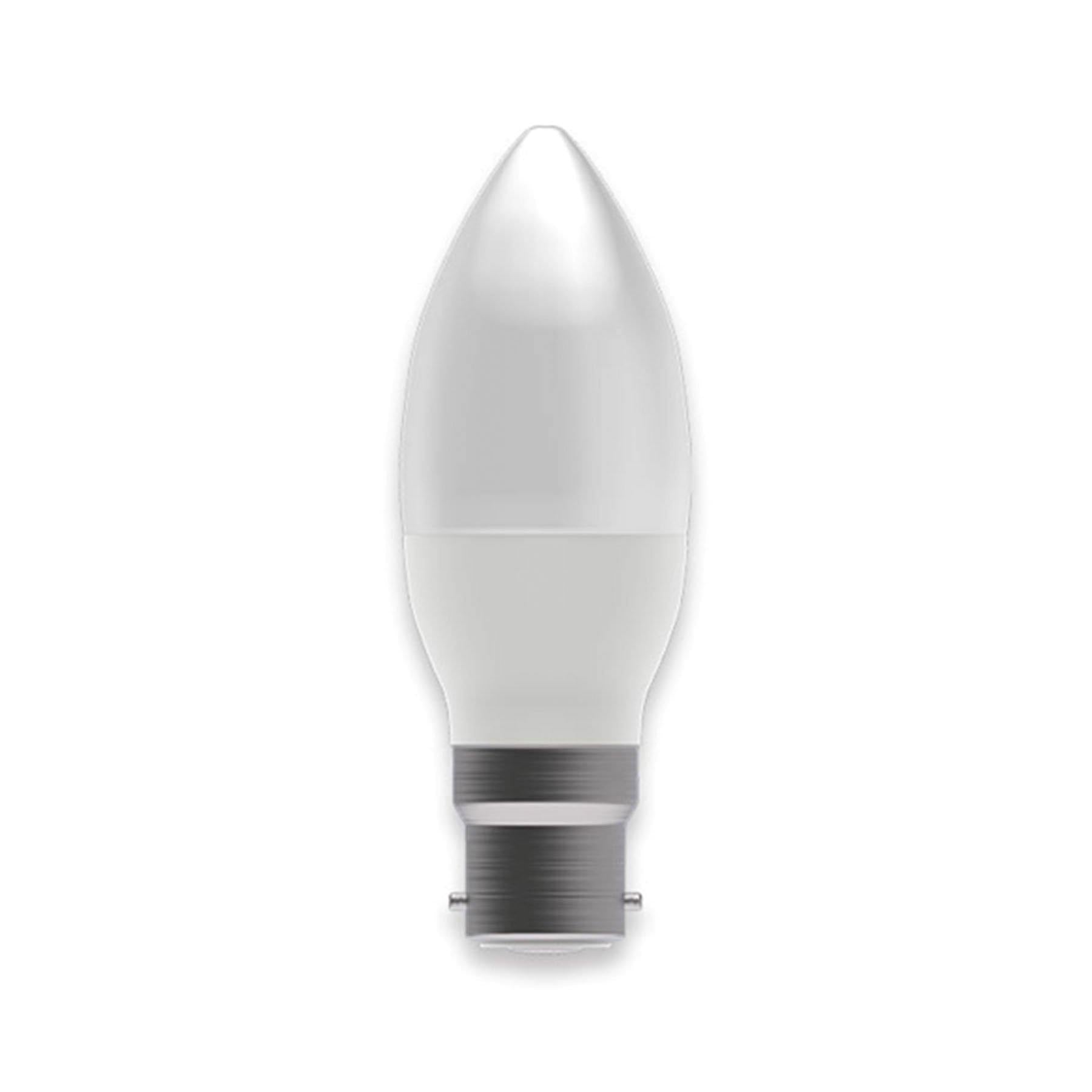 6W Bayonet (BC/B22) LED Cool White Candle Bulb - Dimmable Light for Chandeliers, Wall Sconces & Decorative Fixtures