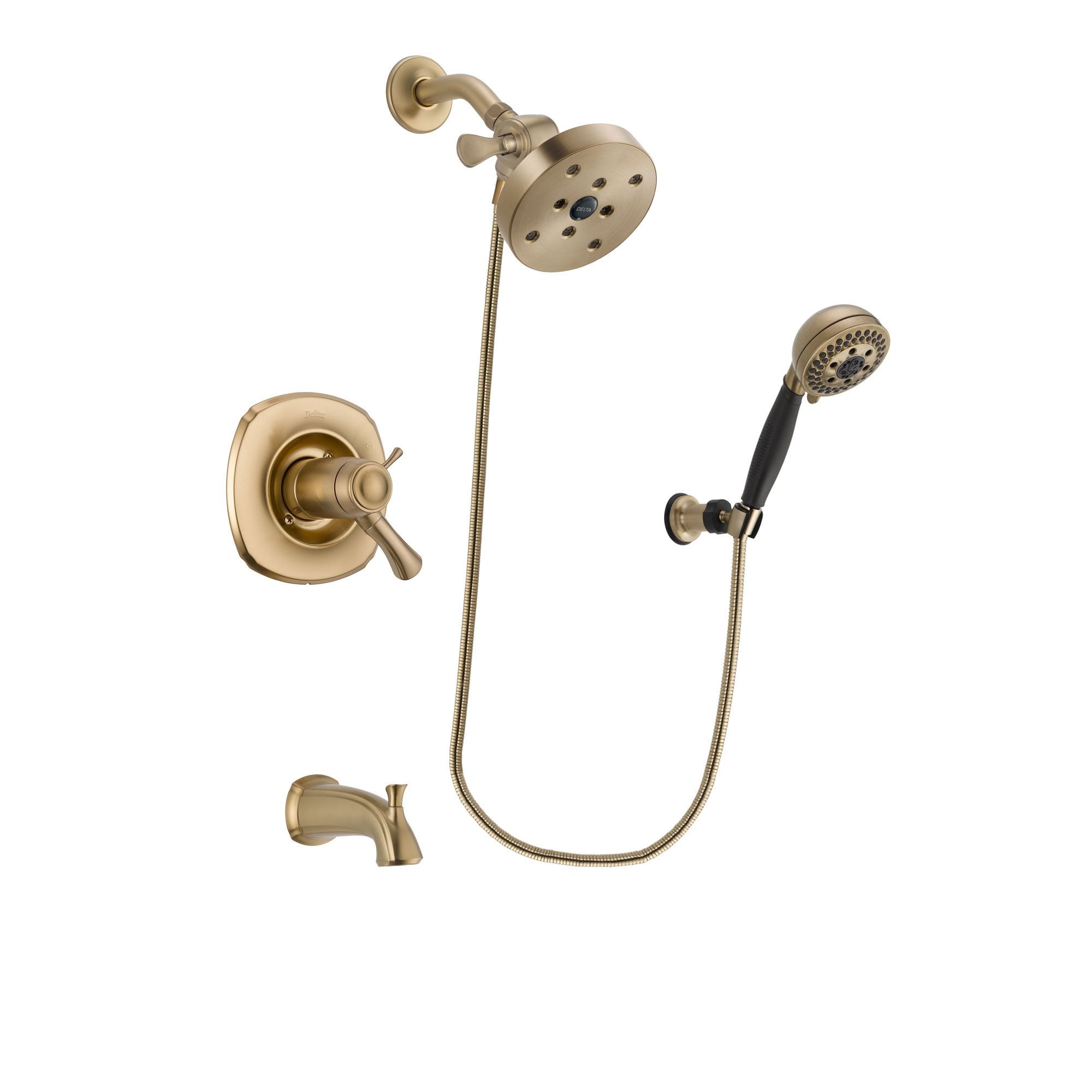 Delta Addison Champagne Bronze Thermostatic Tub and Shower Faucet System with 5.5