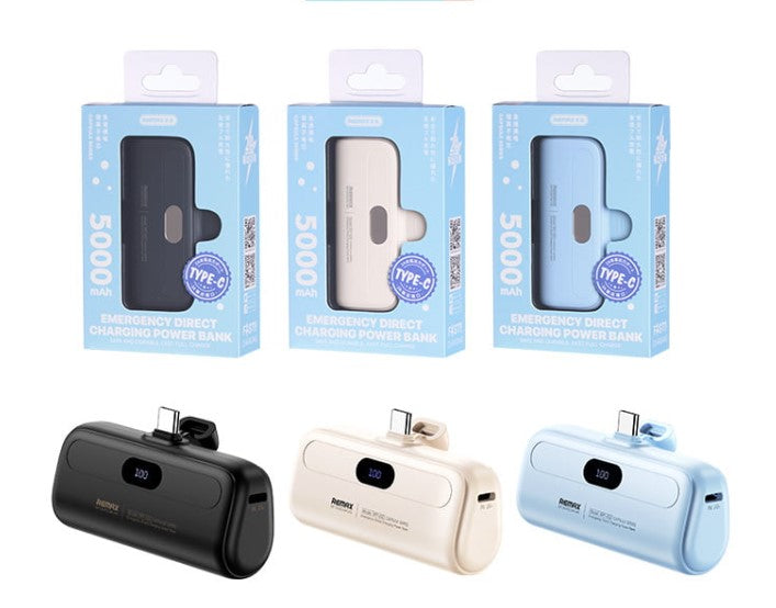 ReMax Capsule Series 5000mAh Mini Power Bank - Portable Charger for iPhone, Samsung, Android | Perfect for Travel, Camping & Emergency Charging