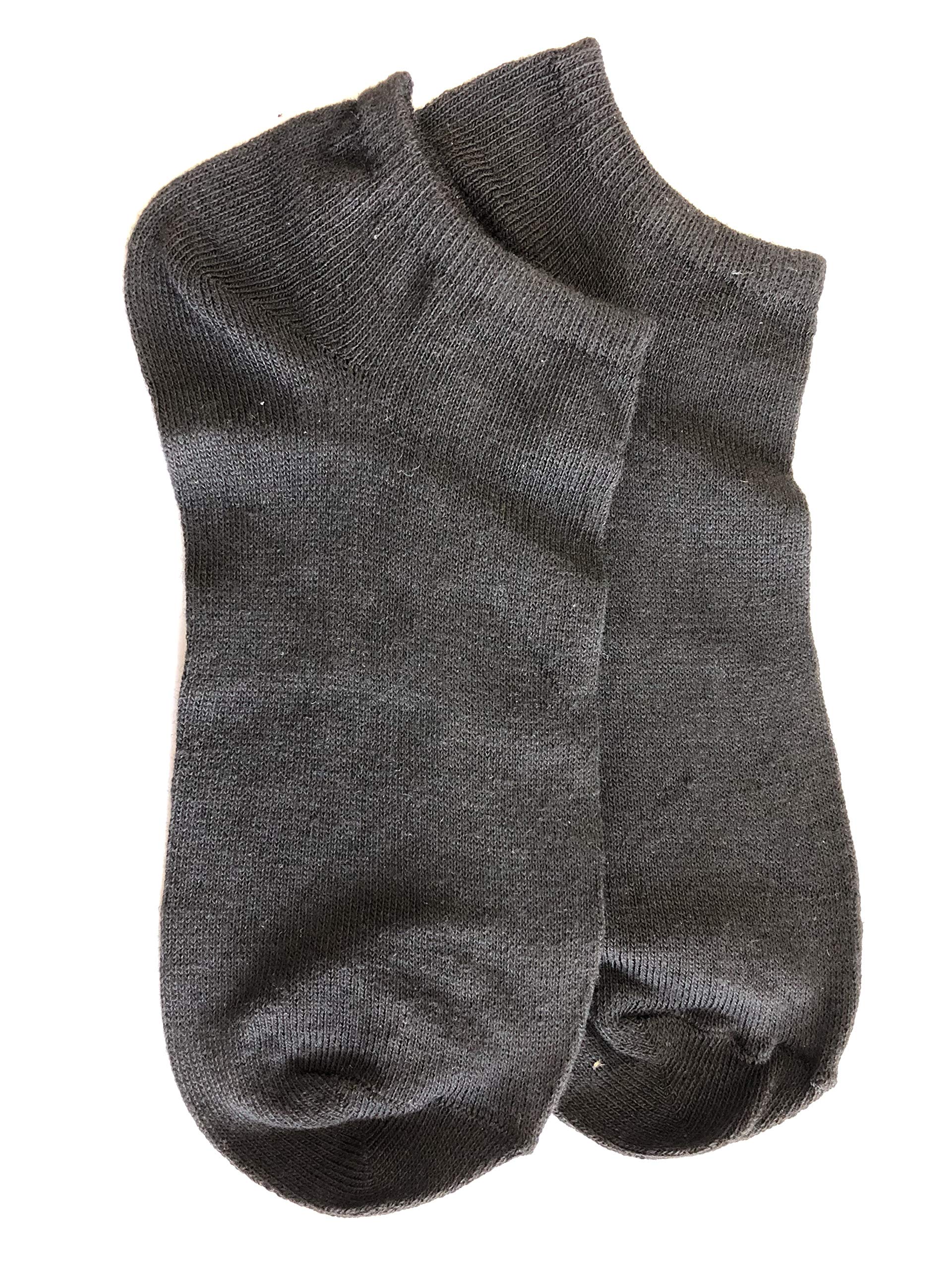 Women's Big Girls' Short Socks - White Cotton Ankle Socks for Shoe Size 5-10 | Comfortable Everyday Socks for School, Sports & Casual Wear