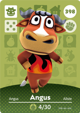 Angus Animal Crossing Amiibo Card Series 4 - Official Nintendo Collectible Trading Cards for Animal Crossing New Horizons - Perfect for Game Collectors, Gift Giving & In-Game Character Unlocking