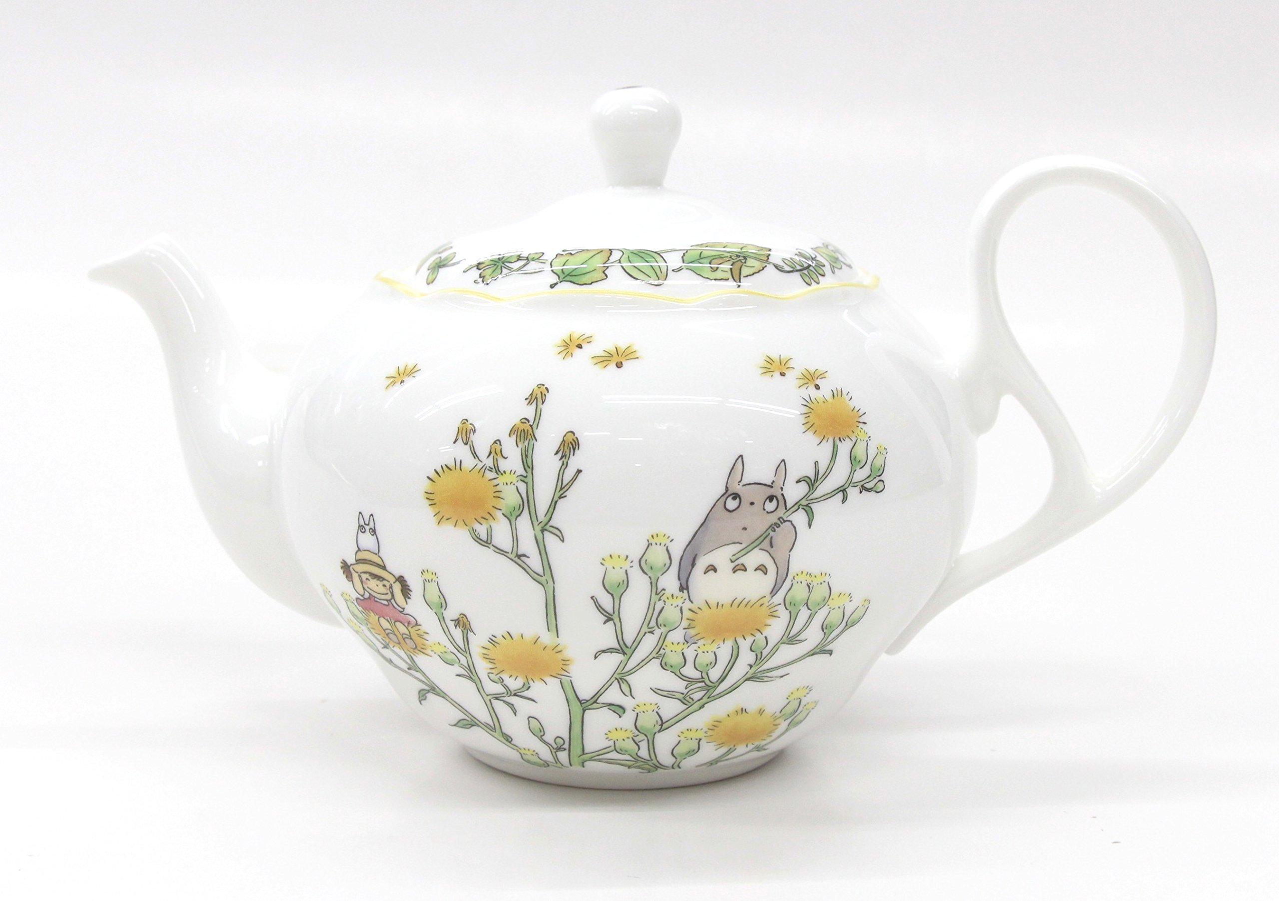 Noritake TT97863/4924-4 My Neighbor Totoro Bone China Tea Pot with Strainer - Microwave Safe Japanese Anime Teapot for Tea Lovers & Studio Ghibli Fans - Perfect for Afternoon Tea, Gifts & Anime Collections