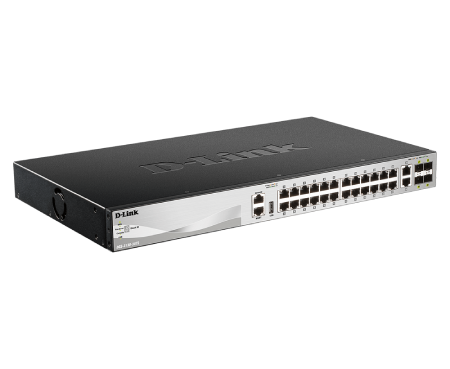 D-Link DGS-3130-30TS 30-Port Gigabit Ethernet Switch | Layer 3 Stackable Managed Network Switch for Business & Office | High-Speed Data Transfer for Servers, Workstations & IoT Devices