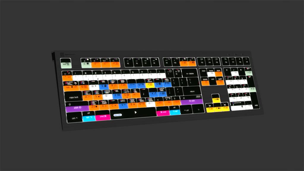 Logickeyboard Blender 3D Shortcut Keyboard for Mac - Professional Astra 2 Layout (LKB-BLEN-A2M-US) - Perfect for 3D Modeling, Animation & Video Editing