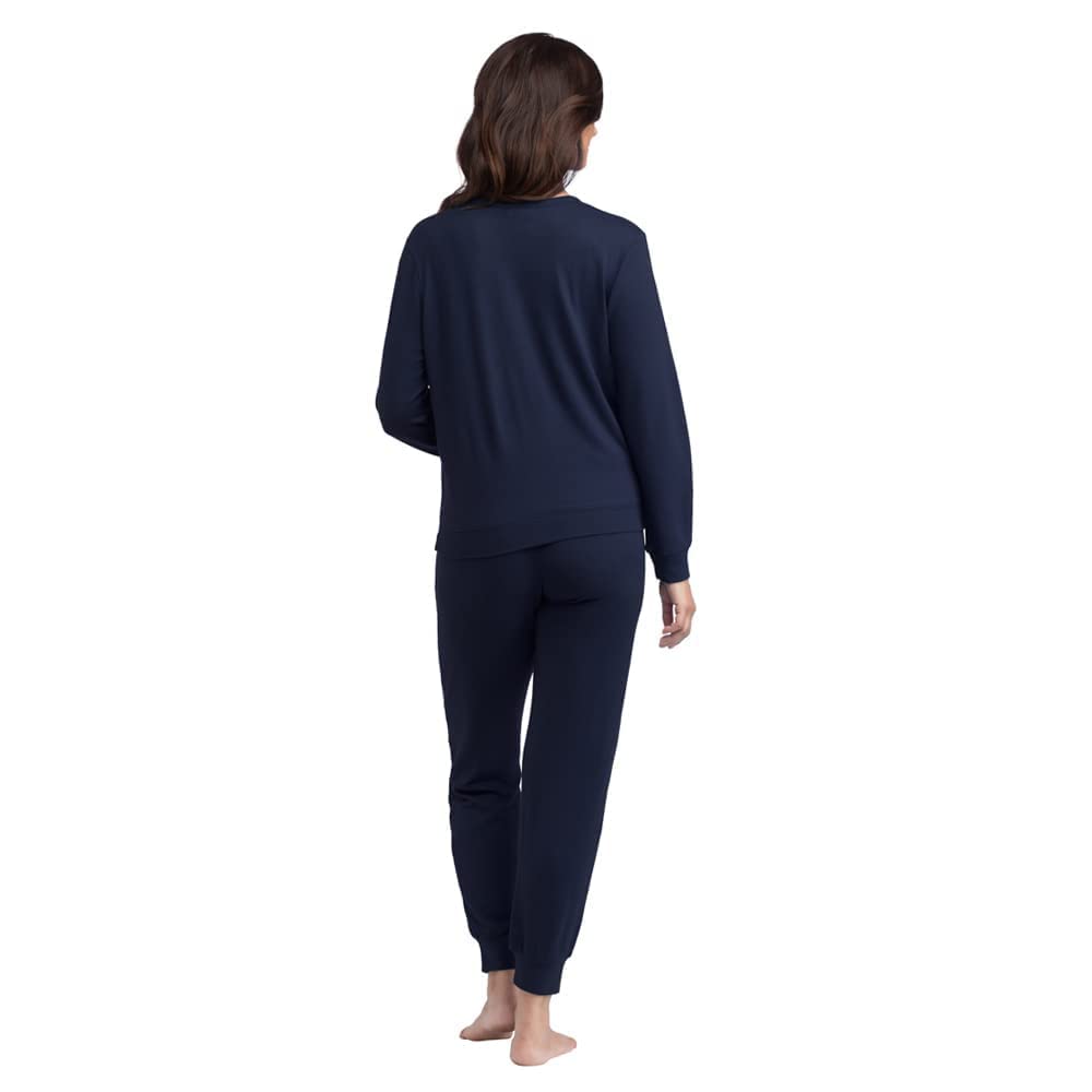 Ultra Soft Women's 2-Piece Summer Lounge Set - Comfortable Jersey Crew Neck Loungewear for Relaxing at Home, Yoga & Travel | Softies Dream Collection