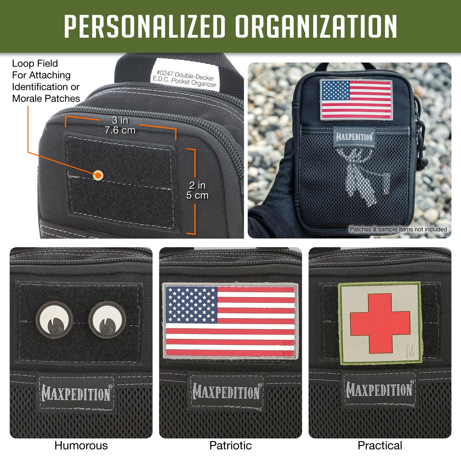 Double Decker EDC Pocket Organizer - Compact Wallet & Card Holder for Everyday Carry (Men & Women) - Perfect for Travel, Work, and Outdoor Adventures