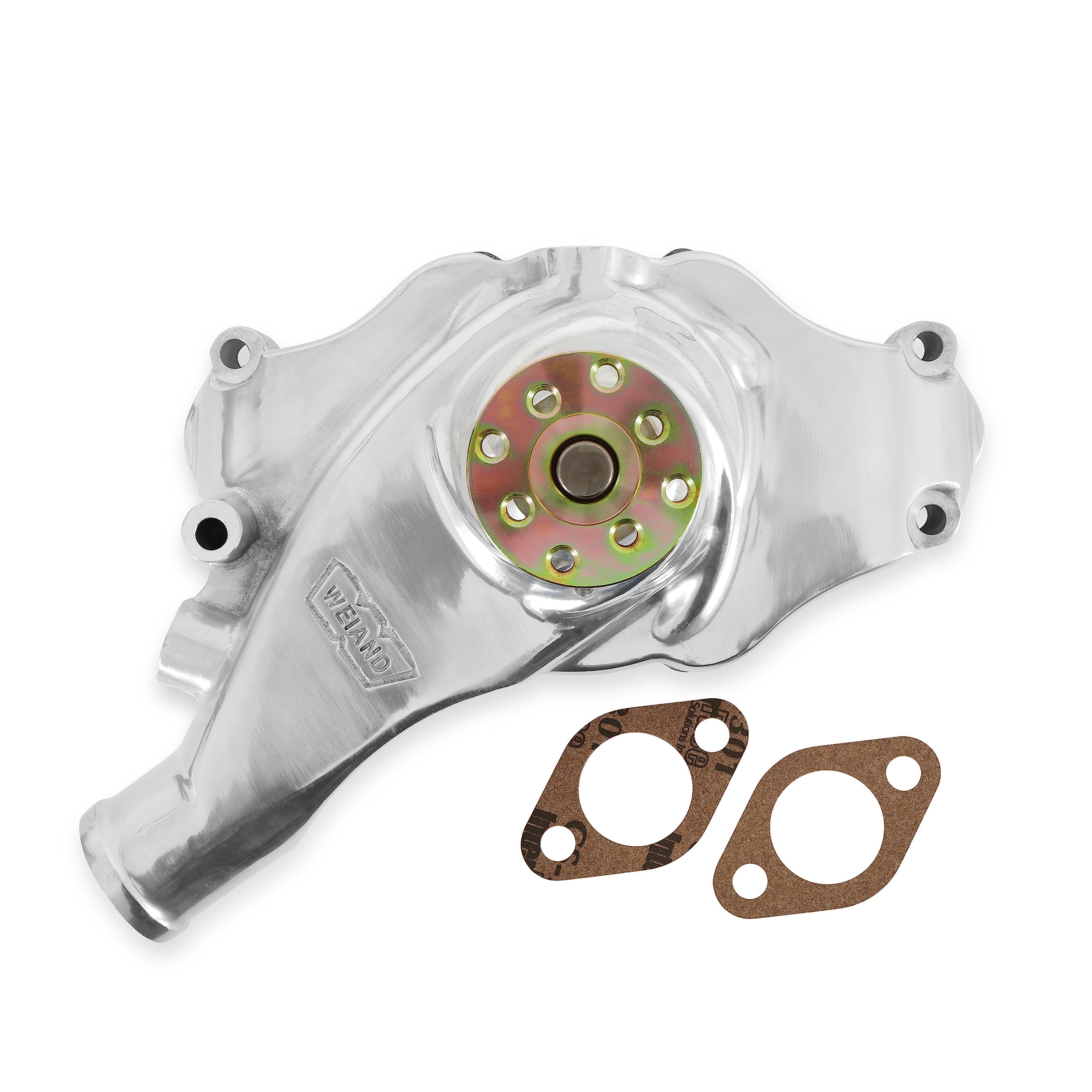 Weiand 9212P High Performance Water Pump - Aluminum Alloy, Heavy Duty Cooling for Chevy, Ford, Dodge - Perfect for Street Rods, Hot Rods & Racing Applications