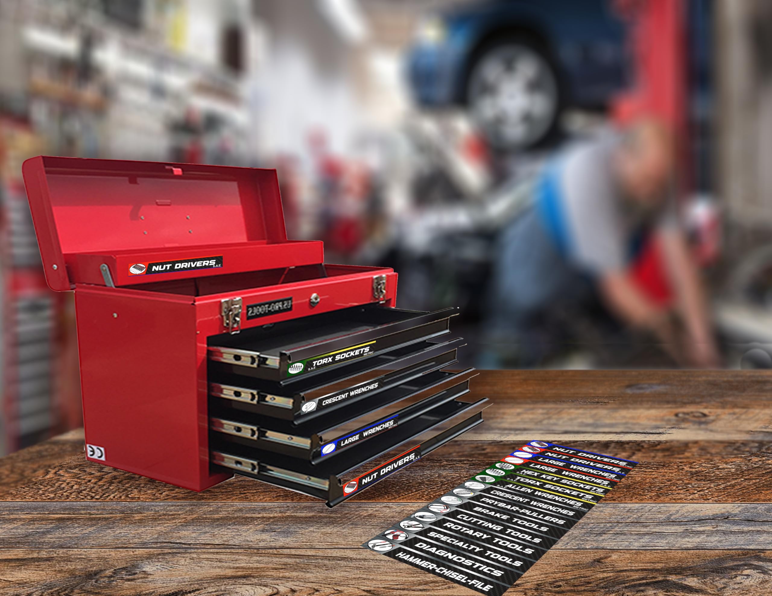 Mechanic's Tool Organizer Set - 727 Premium Labels for Workshop, Toolbox & Electronics - Durable Blue Edition for Professional & Home Use | Perfect for Garage, DIY Projects & Personal Item Organization