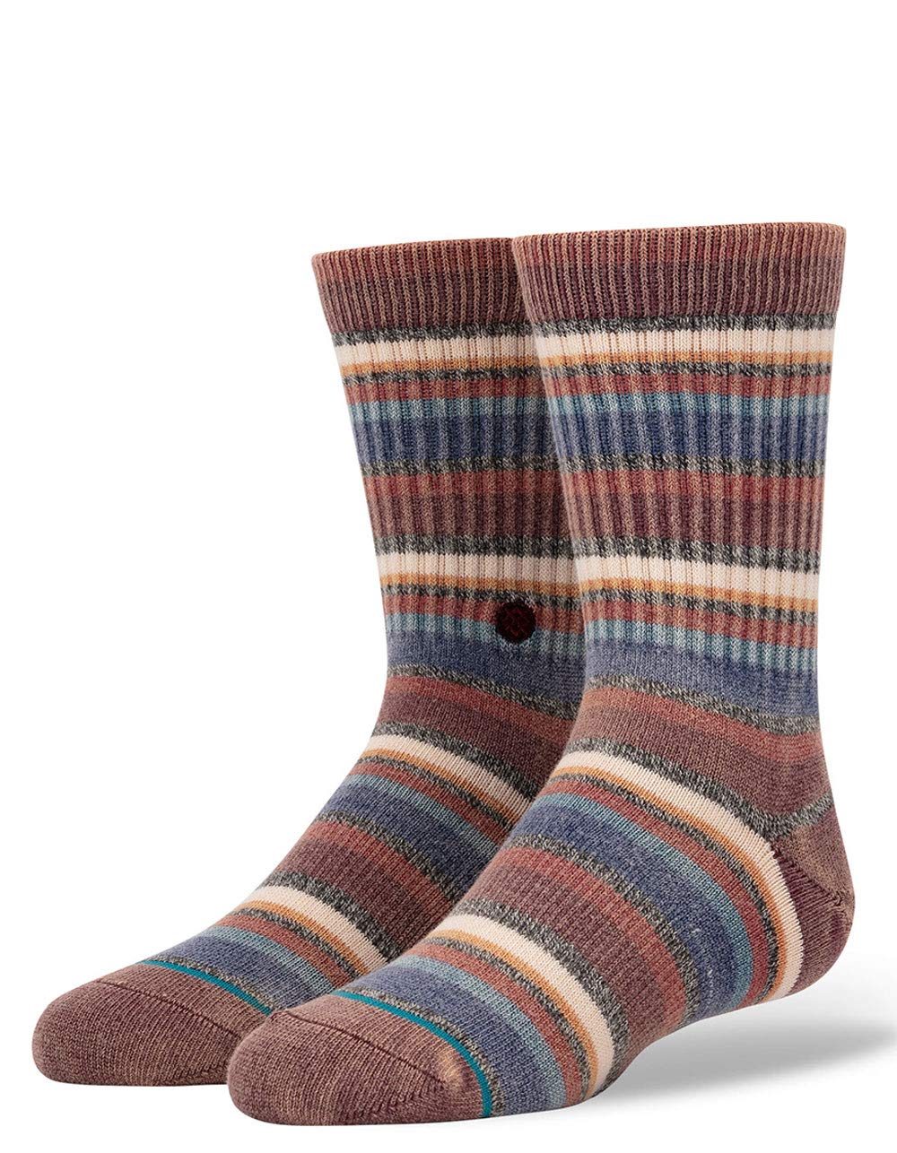 Stance Kids Boys Riot Socks - Maroon (Toddler/Little Kid/Big Kid, Sizes 2-5.5) - Comfortable Athletic Socks for Running, Basketball & Everyday Wear