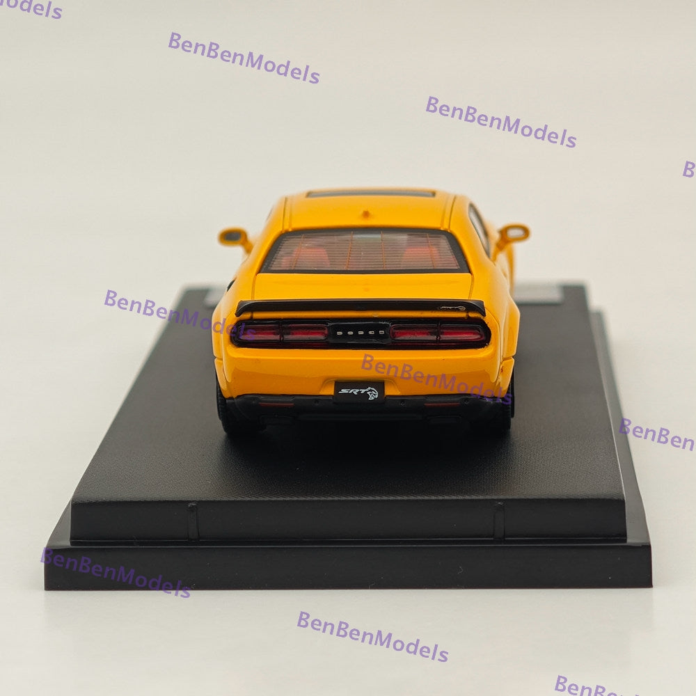 1:64 Scale SH Dodge SRT Hellcat Muscle Sports Yellow Diecast Model Car - Limited Edition Collectible for Car Enthusiasts & Display Showcase