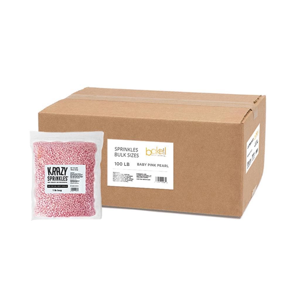 Bulk Baby Pink Pearl Confetti Sprinkles for Weddings, Birthday Parties & Cake Decorations | Premium Quality Edible Glitter by the Case
