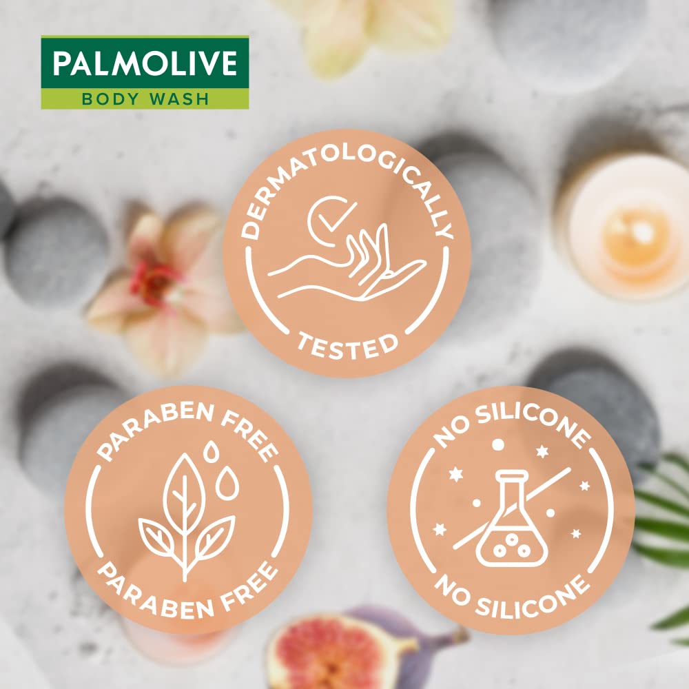 Palmolive Luminous Oil Rejuvenating Body Wash for Women & Men - 750ml Pump Bottle with 100% Natural Fig Oil & White Orchid | Paraben-Free & Silicone-Free Shower Gel for Soft, Radiant Skin | Perfect for Daily Hydration & Luxurious Spa Experience at Home