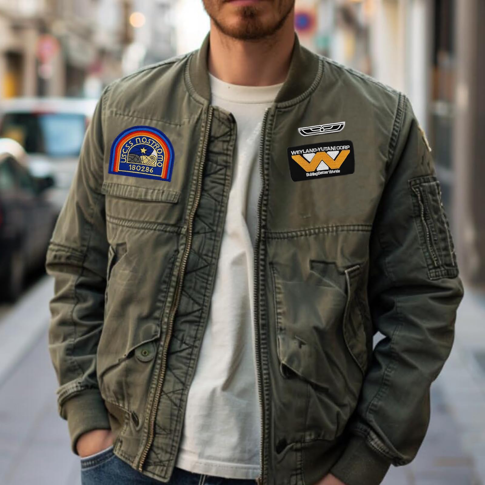 USCSS NOSTROMO Embroidered Iron-On Patches for Halloween Costumes, DIY Sewing, Jacket & Backpack Decoration - Perfect for Cosplay, Movie Fans, and Alien Themed Parties