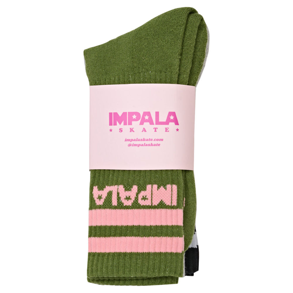 Impala Camo Skate Socks 3 Pack - Camouflage Skateboarding Socks for Men & Women - Comfortable & Durable for Skateboarding, Roller Skating & Everyday Wear