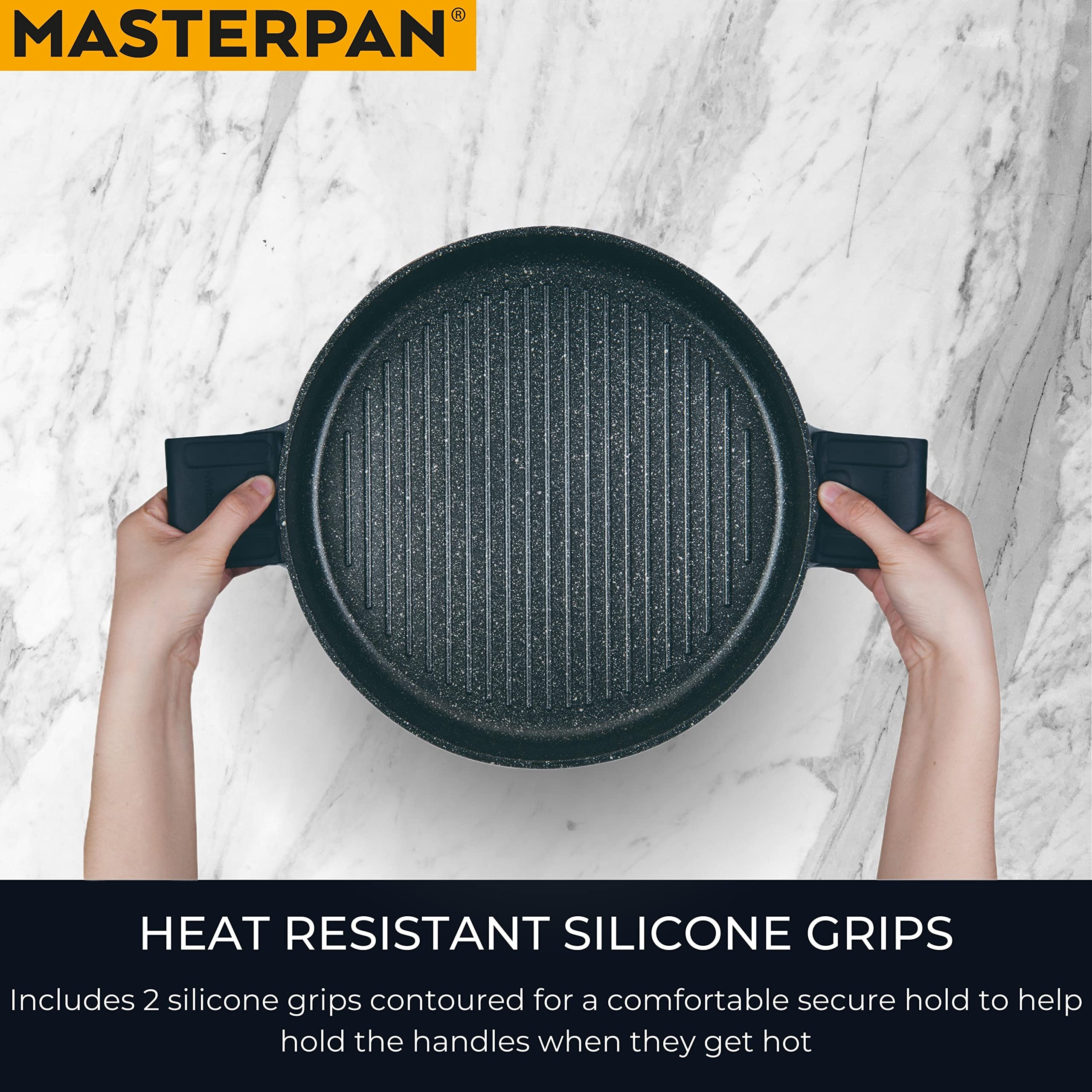 Non-Stick Stovetop Oven Grill Pan with Steam Venting Lid - 12 Inch Red Skillet for Grilling, Searing & Roasting - Perfect for Steaks, Burgers & Vegetables - Oven & Stovetop Safe Cookware