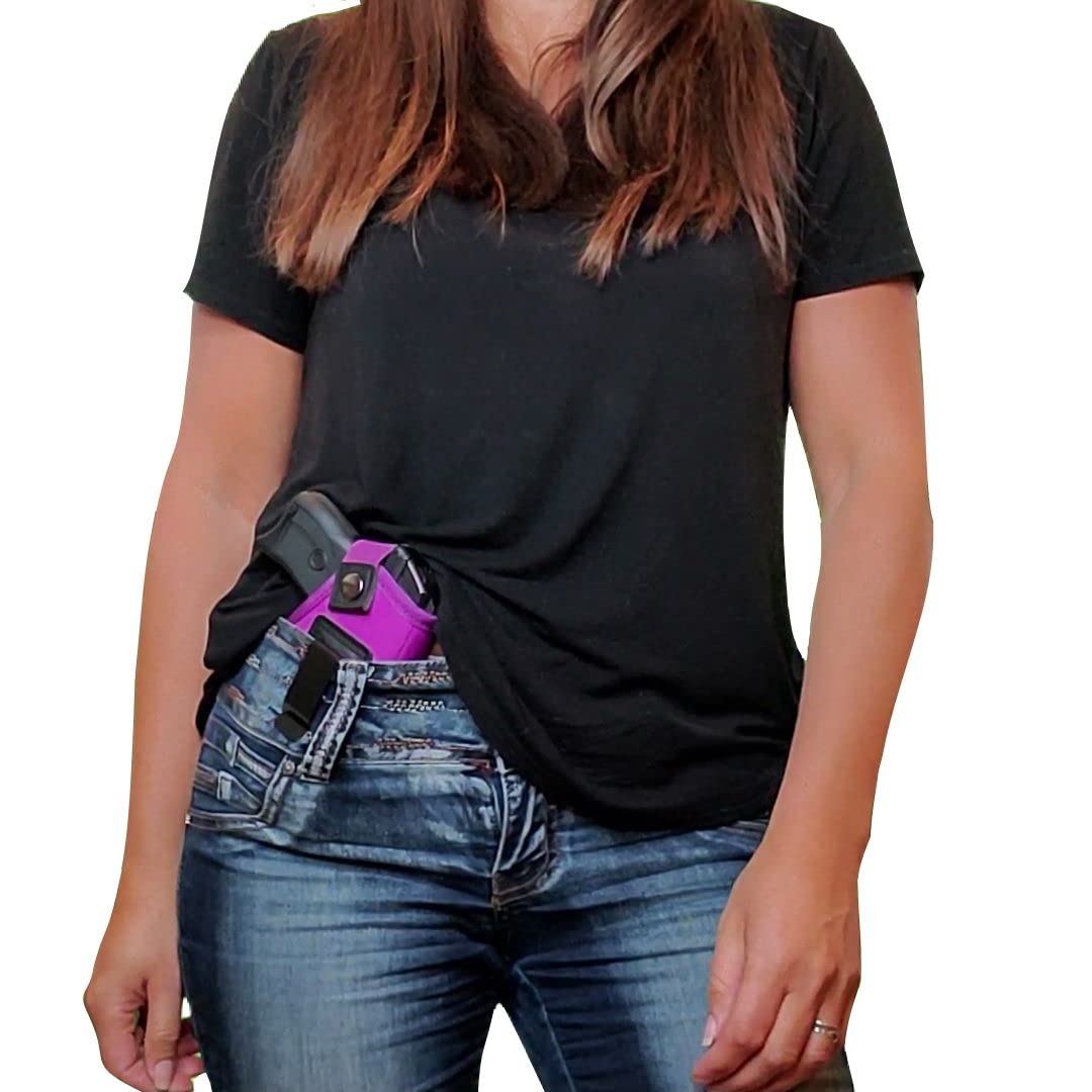 Best Concealed Carry Gun Holster for Women - Universal IWB Hip Holster for Compact & Subcompact Handguns - Comfortable & Secure Everyday Carry for Work, Travel & Outdoor Activities