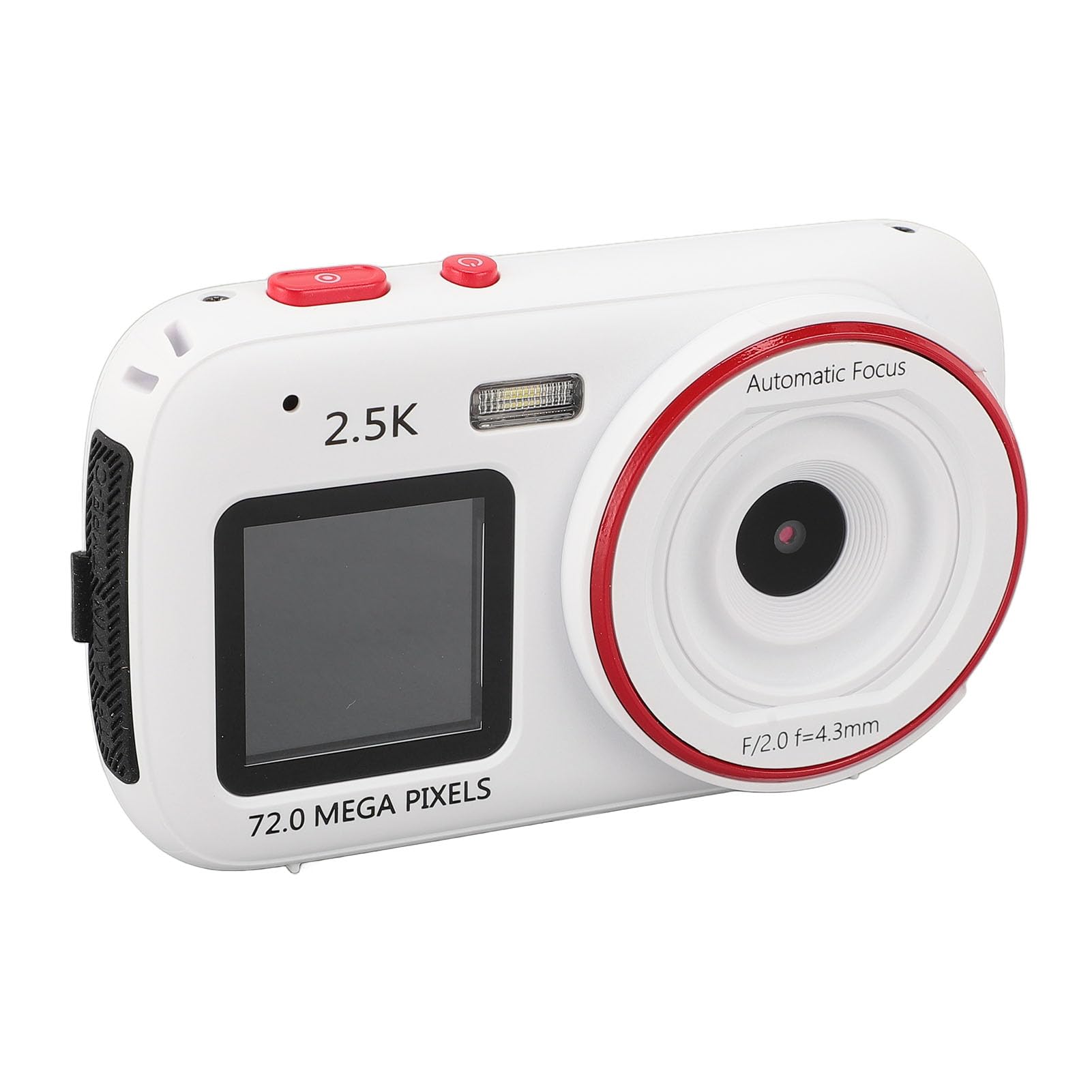 72MP Digital Camera with Autofocus & Dual Screen - 16X Zoom Vlogging Camera for Travel, Anti-Shake, Built-in MP3 (White) - Perfect for YouTube Content, Vacation Photography & Daily Vlogging