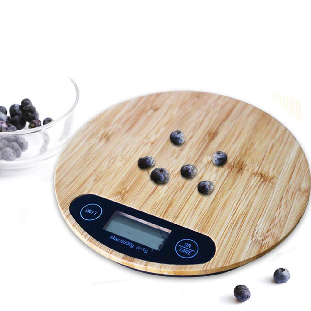 Bamboo Digital Kitchen Scale - Portable Food & Coffee Scale for Baking, Cooking, Travel | Battery-Free
