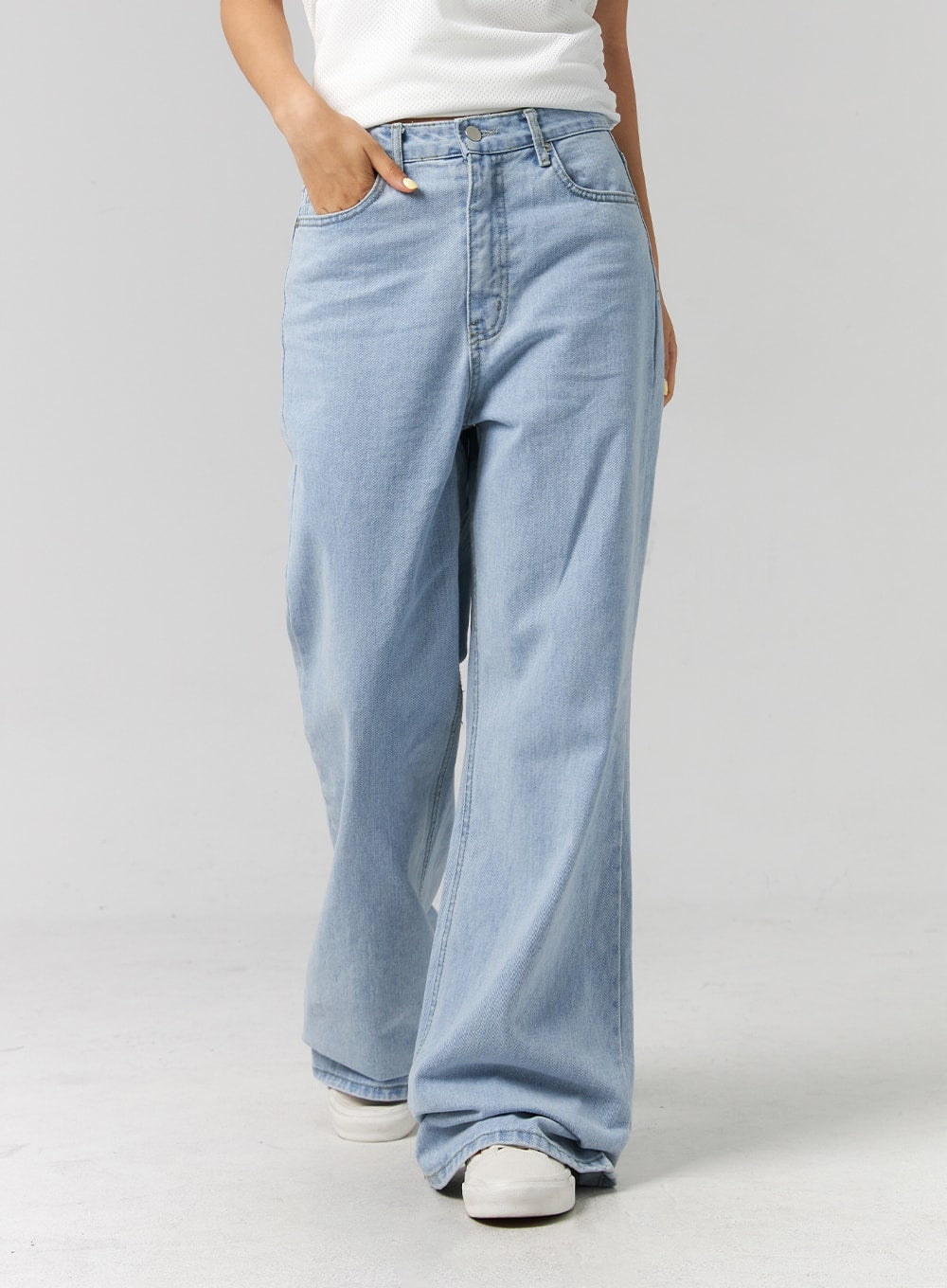 Flared Wide Leg Jeans for Women - High Waist Stretchy Denim Pants CG314 | Casual & Retro Style for Everyday Wear