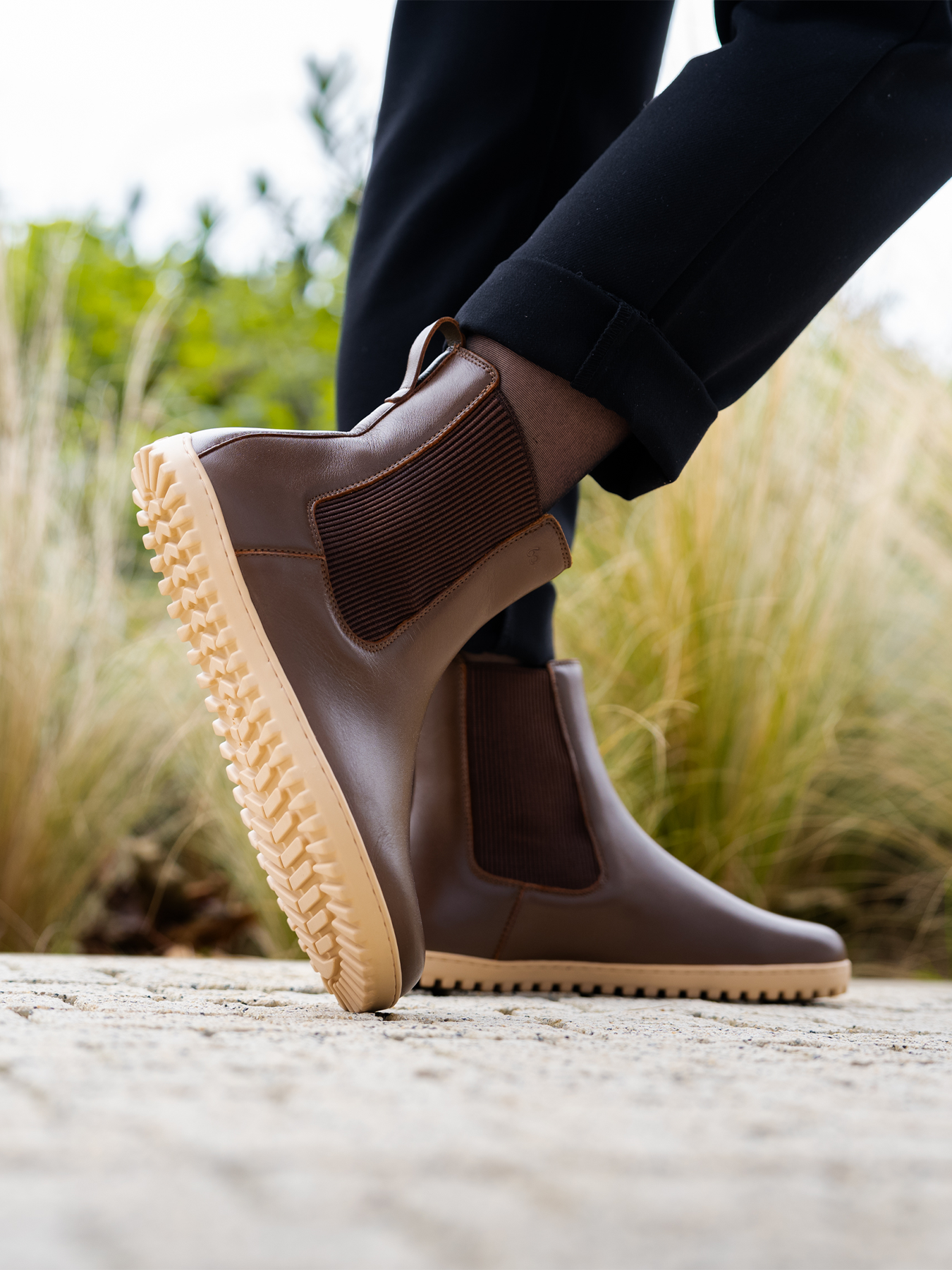 Barefoot Boots for Women - Be Lenka Glam in Milk Chocolate | Comfortable Minimalist Shoes for Walking, Travel & Everyday Wear