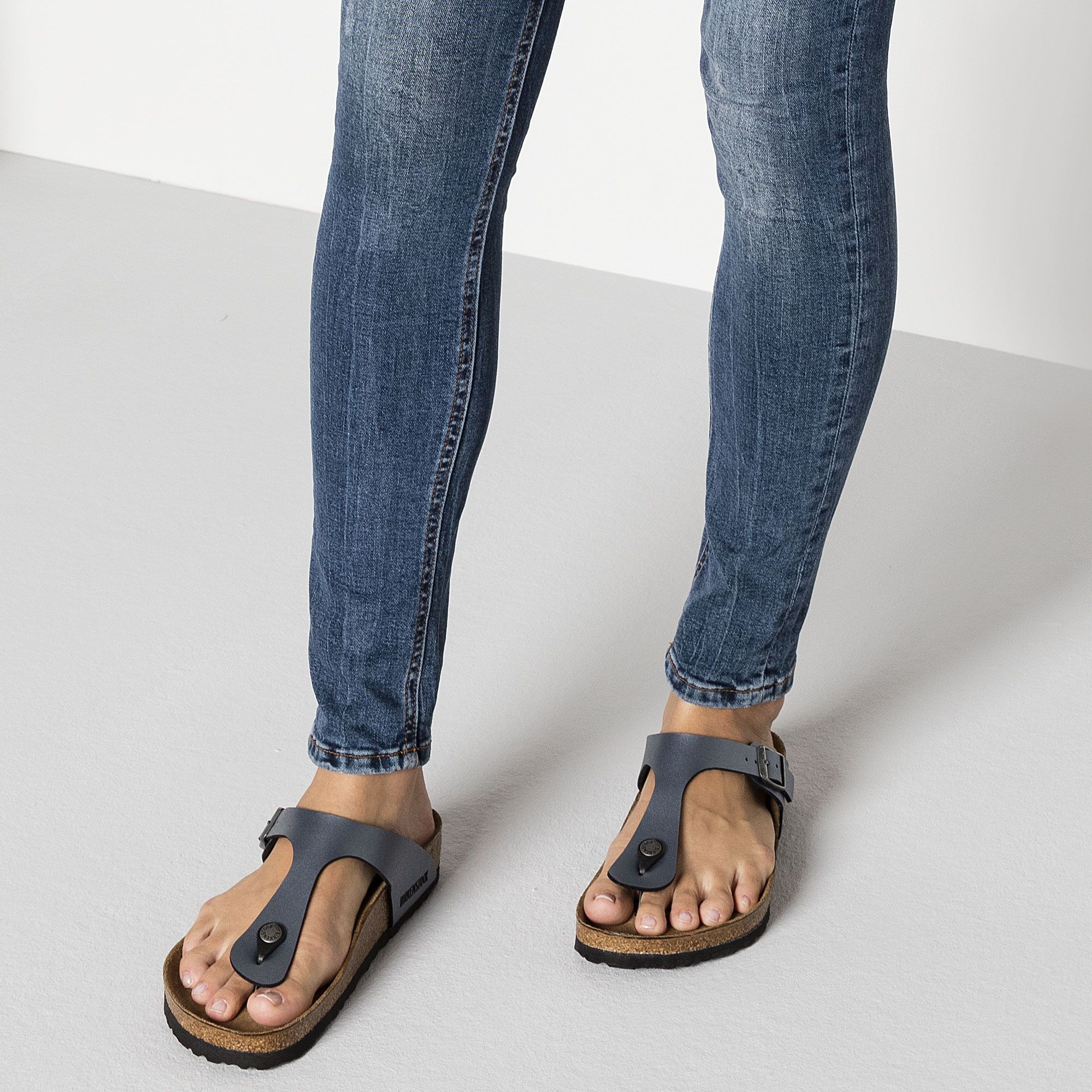 BIRKENSTOCK GIZEH Women's Sandals - Ice Pearl Onyx Birko-Flor Comfort Footbed | Perfect for Summer, Beach, and Casual Wear