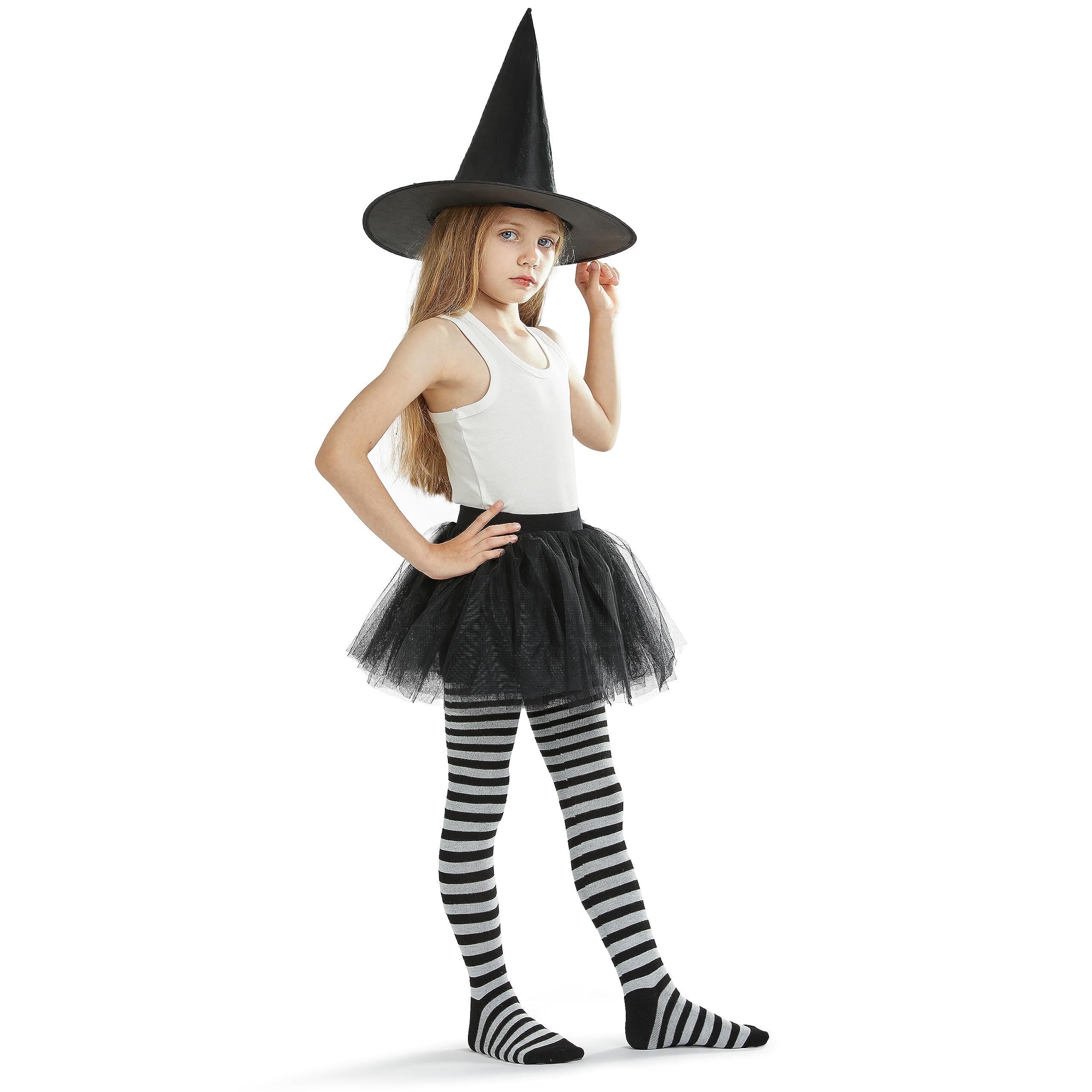 Spooktacular Creations Women's Striped Over The Knee Thigh High Stockings - Halloween Costume Accessories for Women & Girls | Perfect for Cosplay, Parties & Festive Outfits