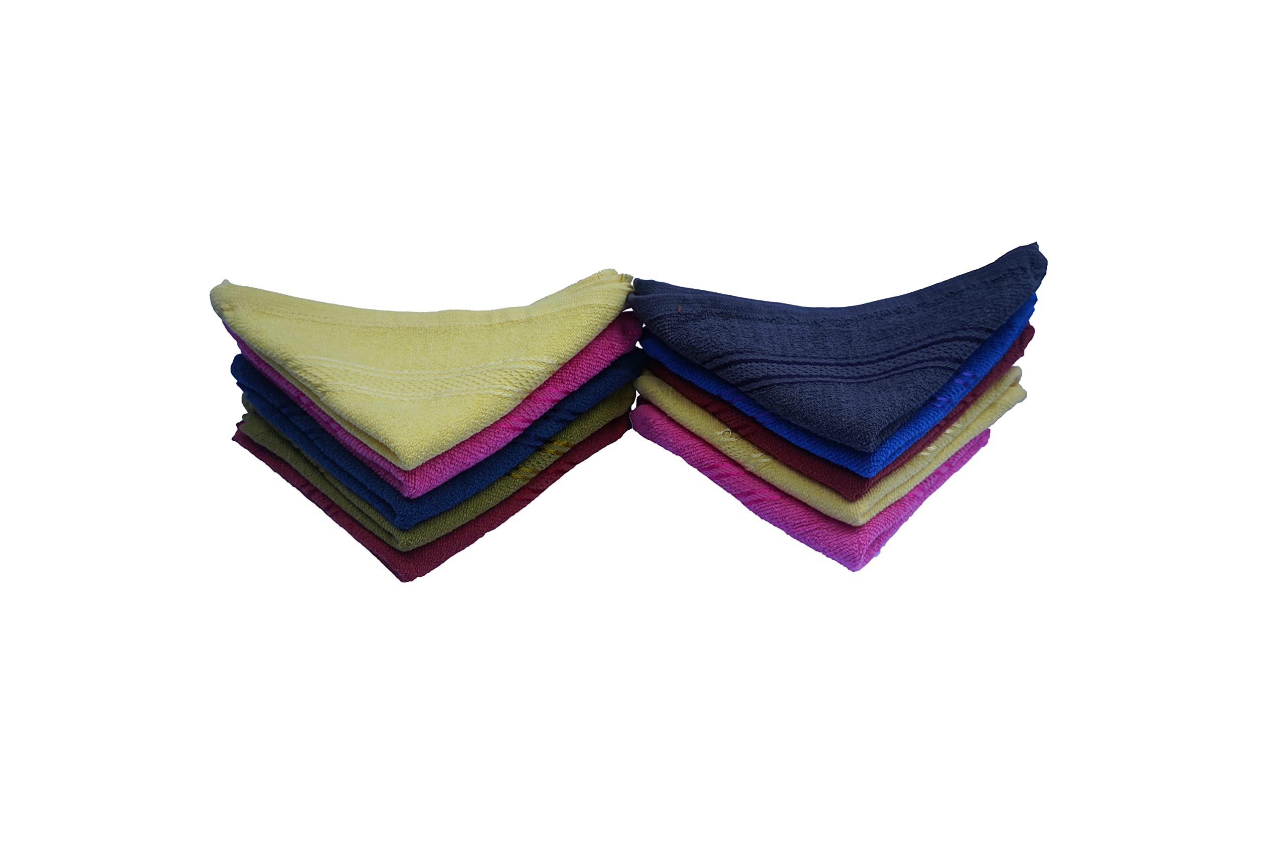 Premium Soft Loom Face Towels for Women & Babies - 10 Pack 10x10 Inch Gentle Washcloths, Handkerchiefs & Small Napkins - Perfect for Skincare, Newborn Care & Daily Use