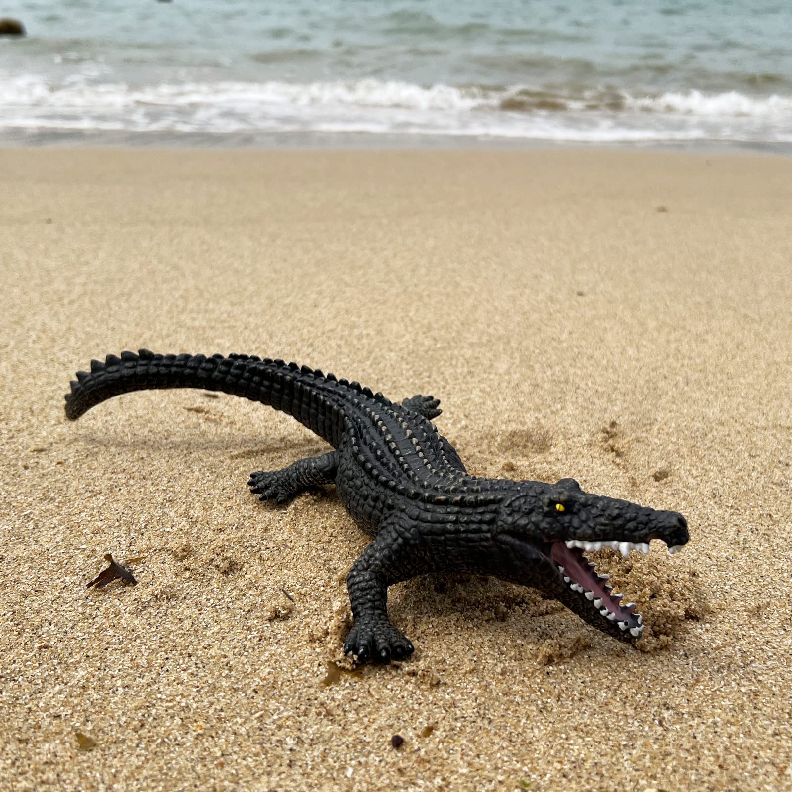 Gemini & Genius Crocodile Toy - Realistic Soft Plastic Alligator Figure for Kids | Educational Animal Learning, Cake Topper, Bath & Pool Swim Toys | Perfect for Jungle-Themed Parties, Stocking Stuffers & STEM Play