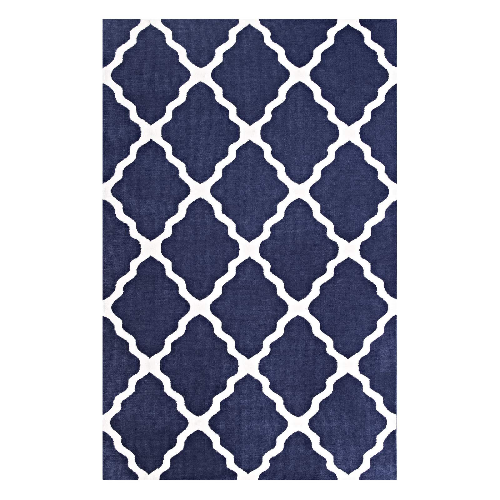 Modern Contemporary Urban Living Room Rug - Soft Fabric Area Carpet Runner in White Ivory - Perfect for Lounge, Bedroom & Home Decor